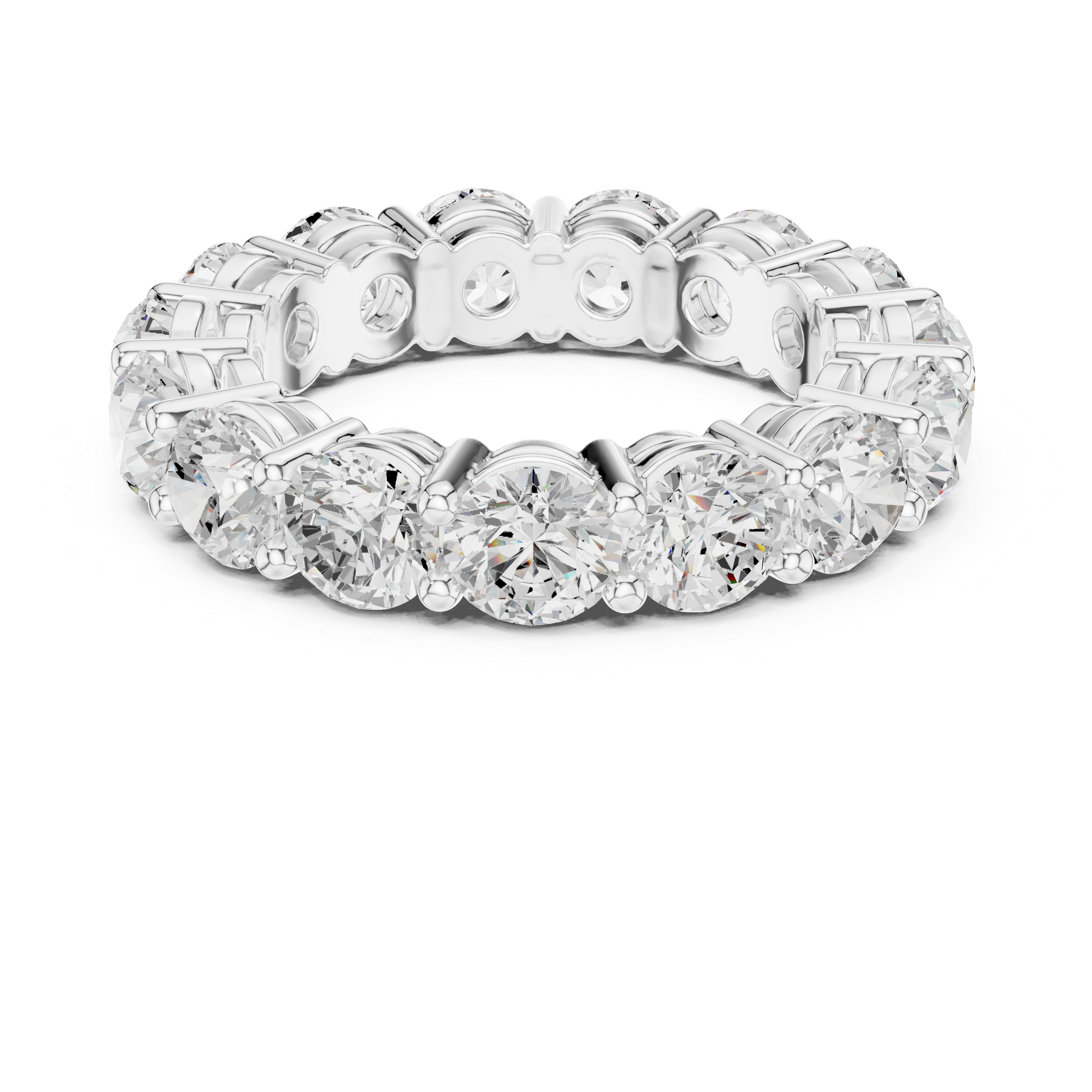 Round Diamond Eternity Wedding Band