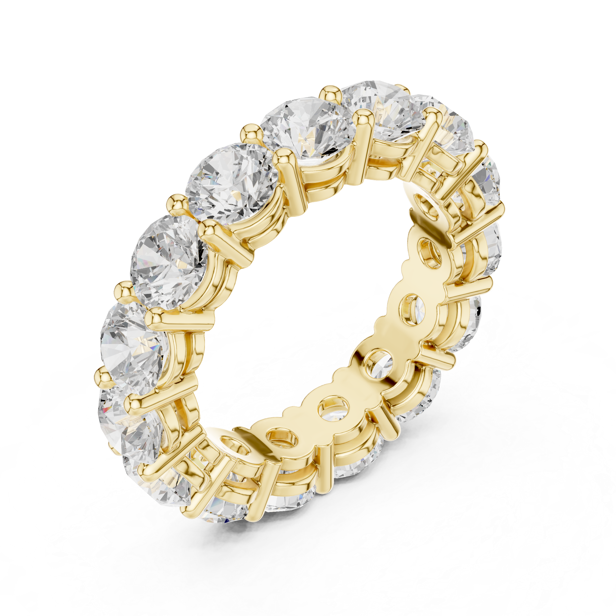 Round Diamond Eternity Wedding Band
