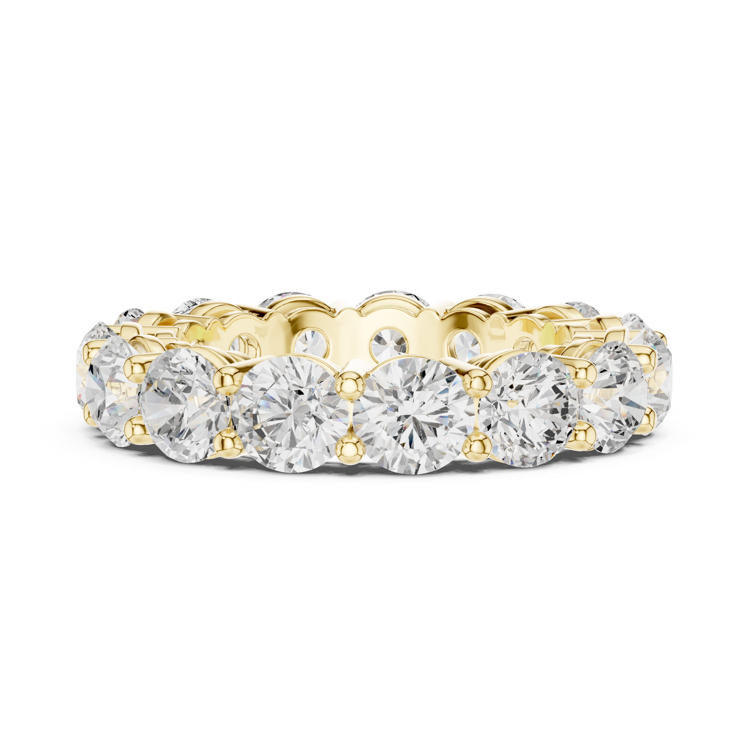 Round Diamond Eternity Wedding Band