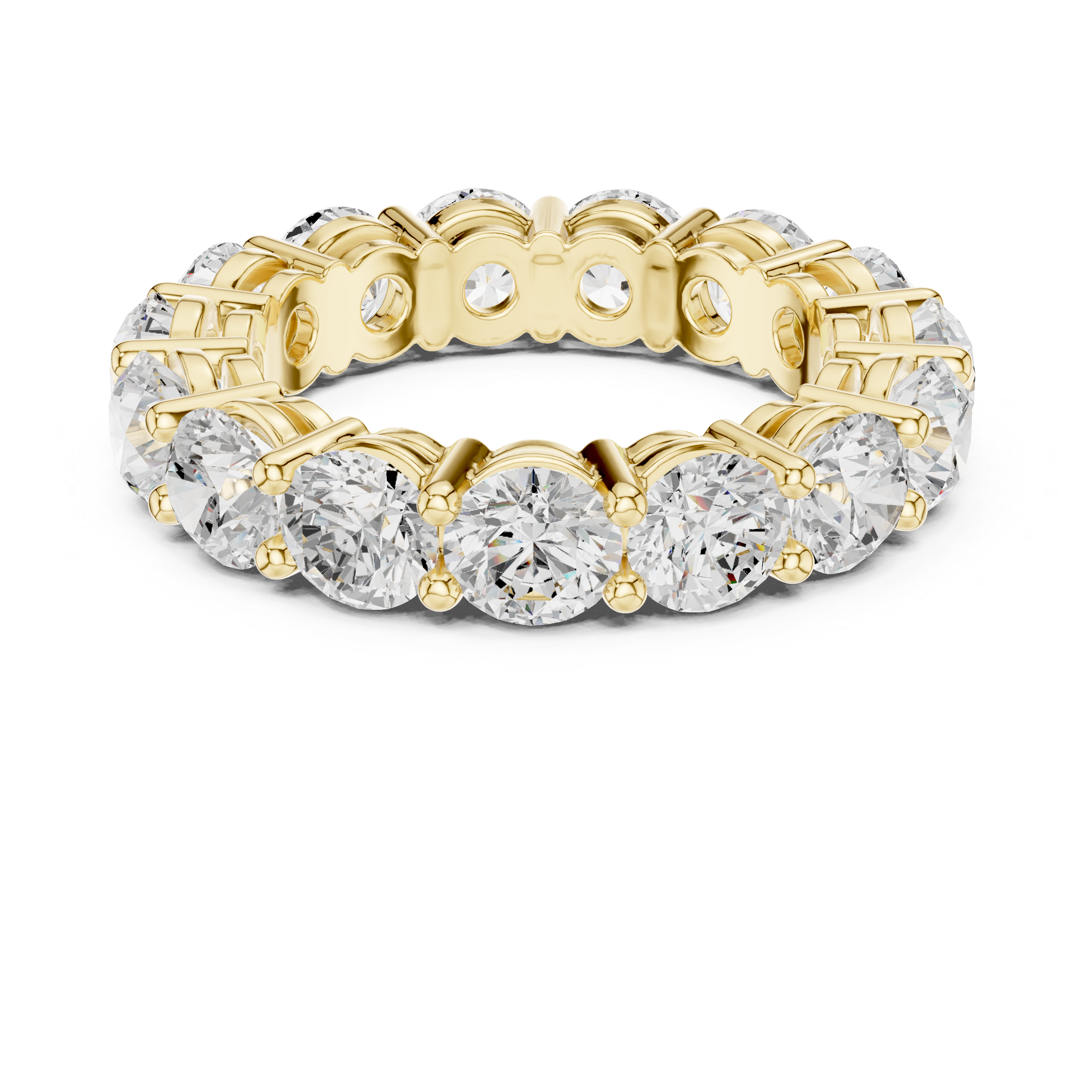 Round Diamond Eternity Wedding Band