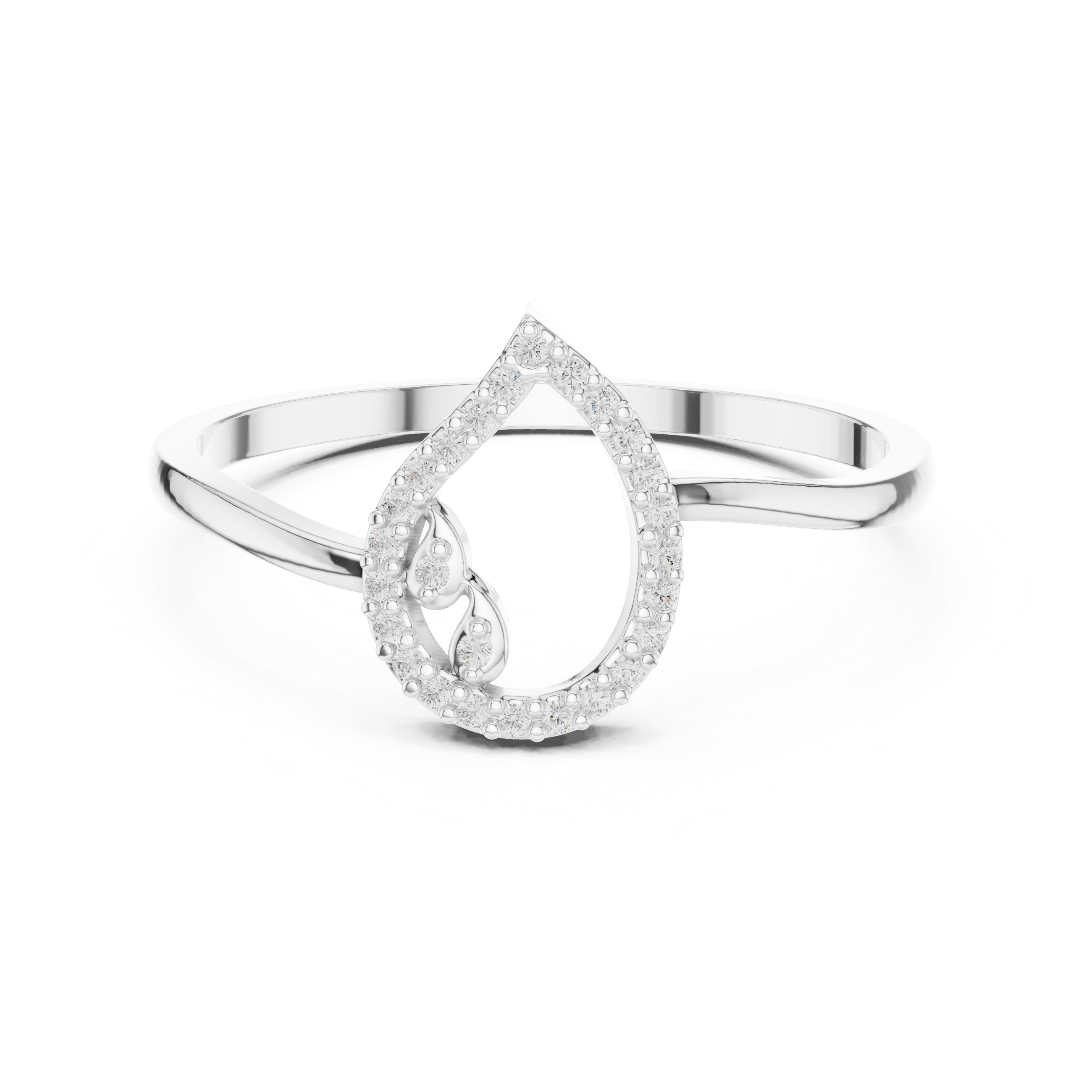 Diamond Teardrop Promise Ring