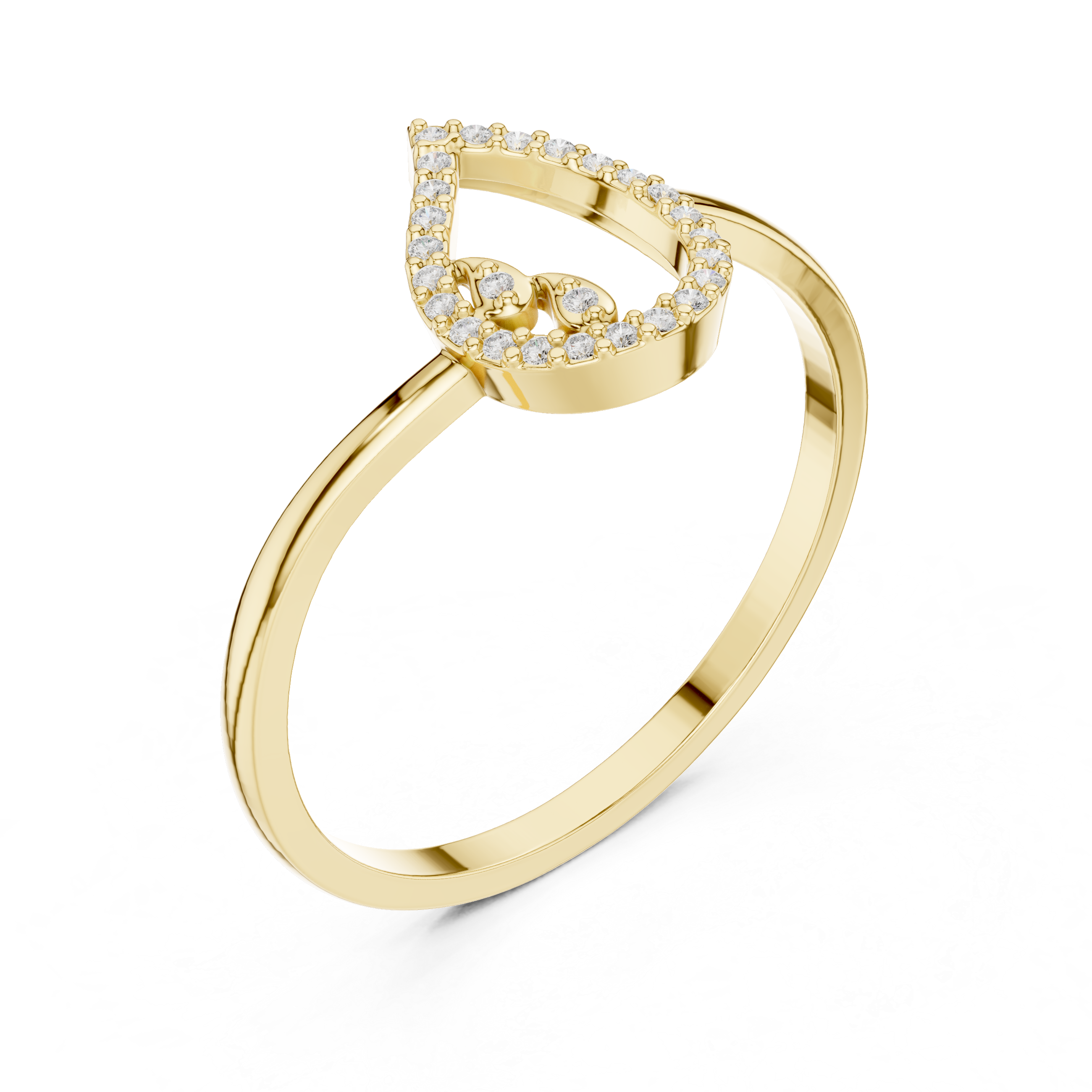 Diamond Teardrop Promise Ring