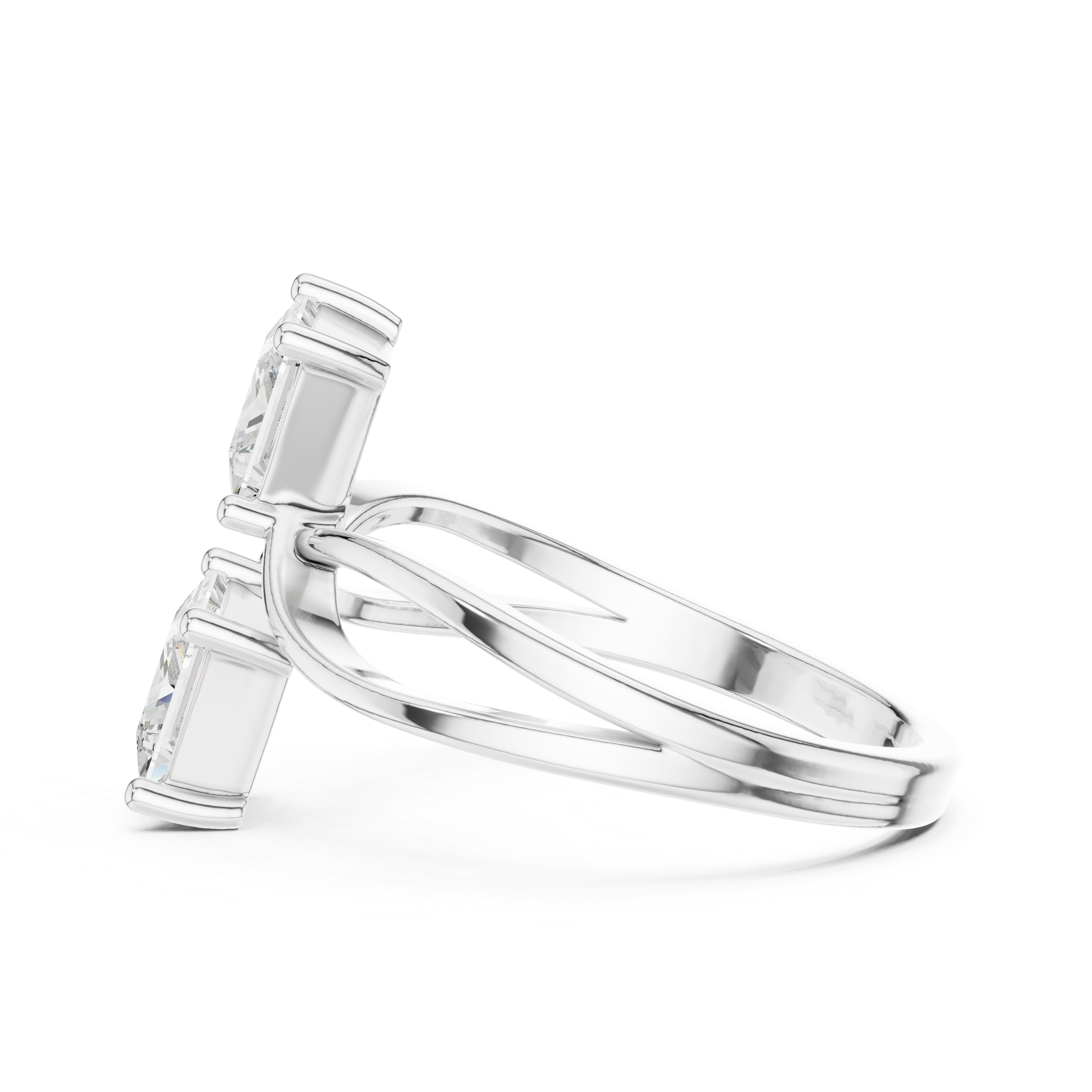 Infinity Princess Cut Engagement Ring