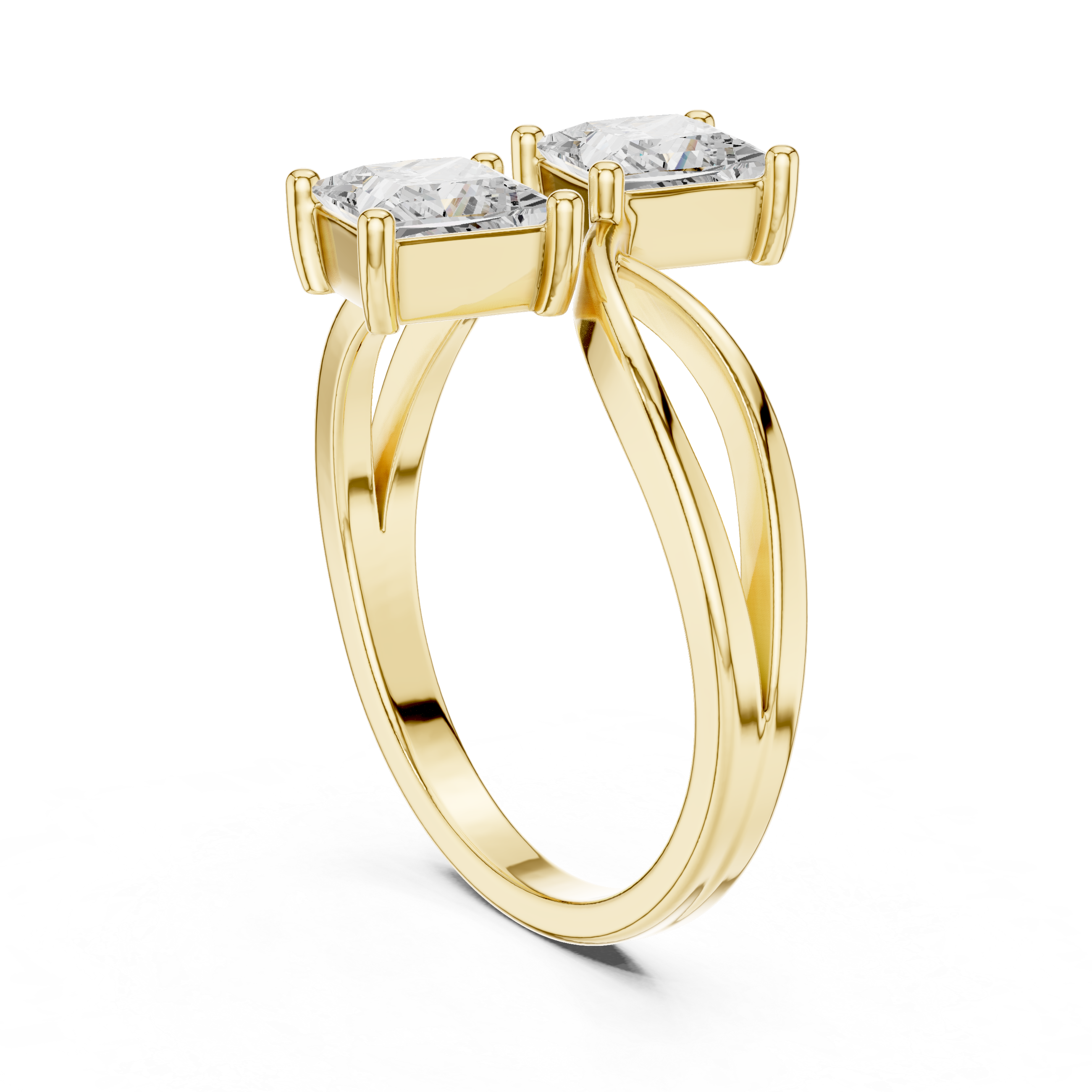 Infinity Princess Cut Engagement Ring