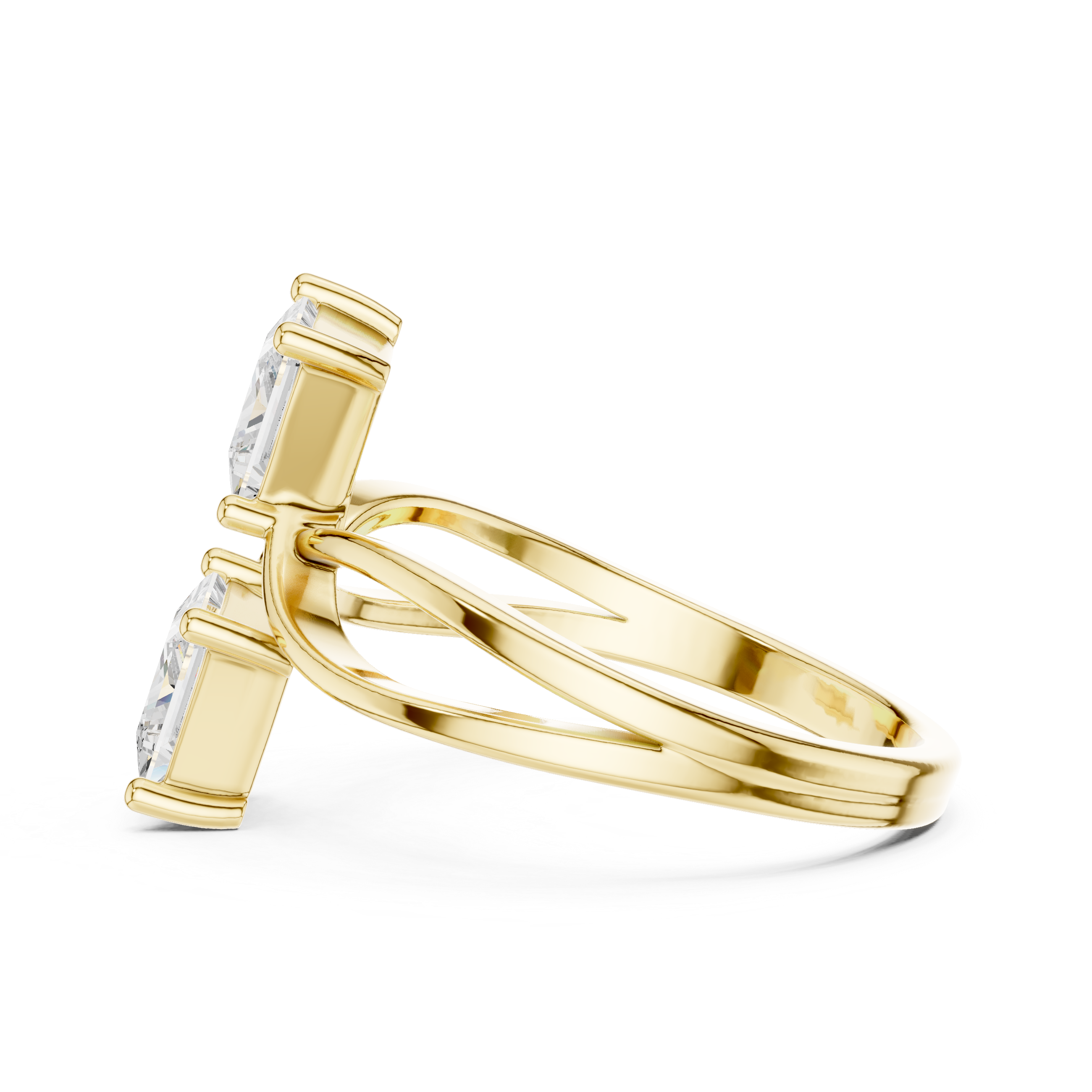 Infinity Princess Cut Engagement Ring