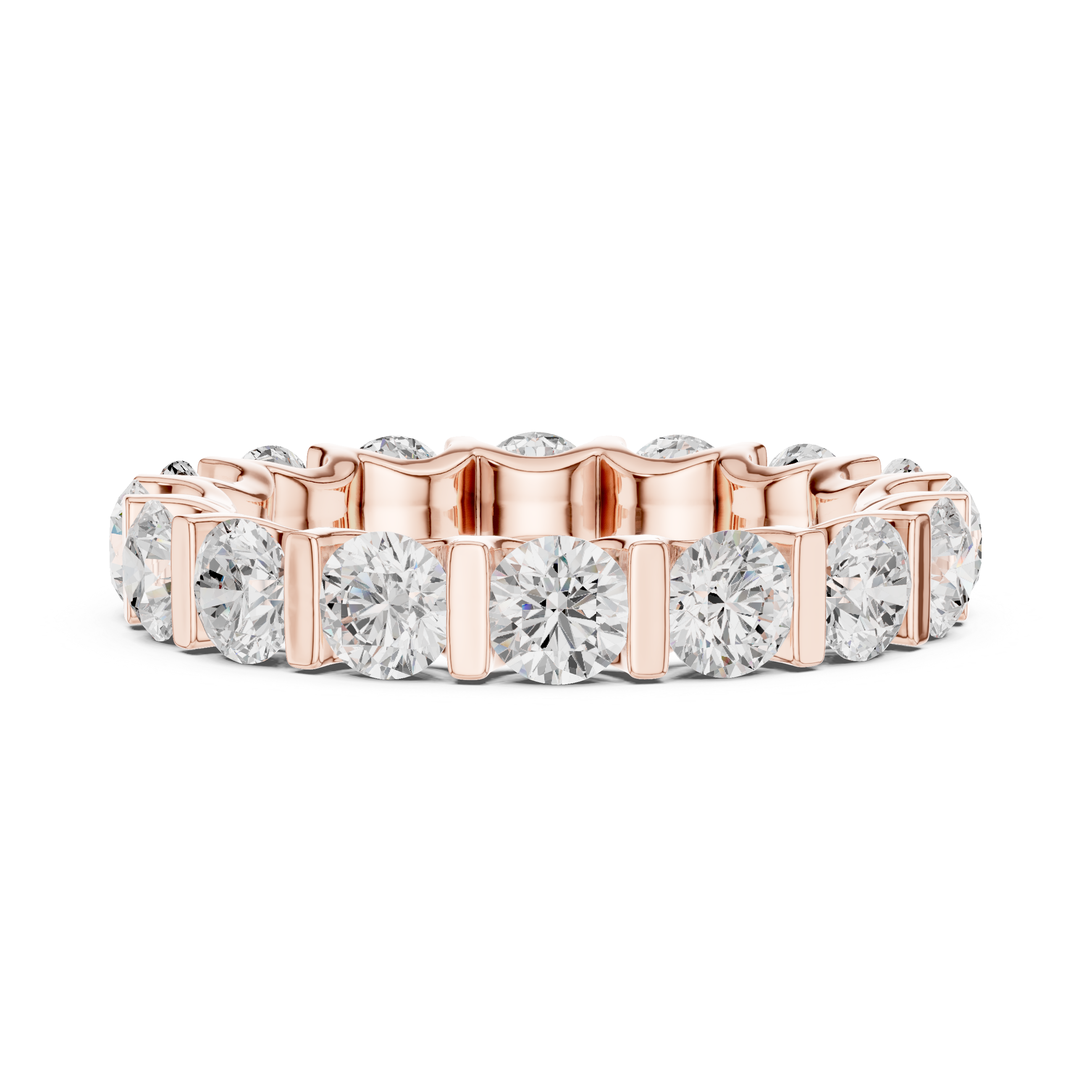 Round Diamond Eternity Wedding Band