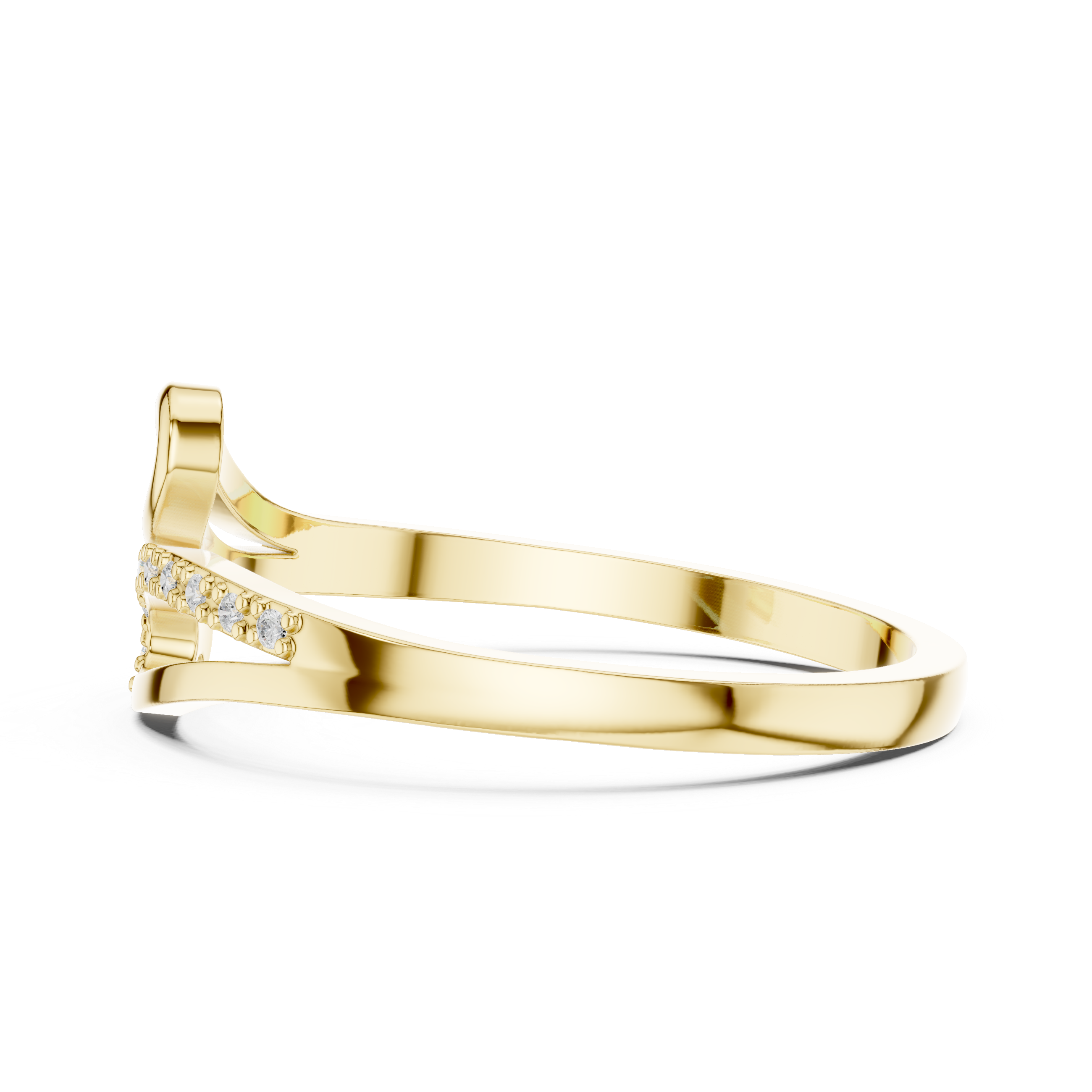 Open Loop Diamond Wave Ring