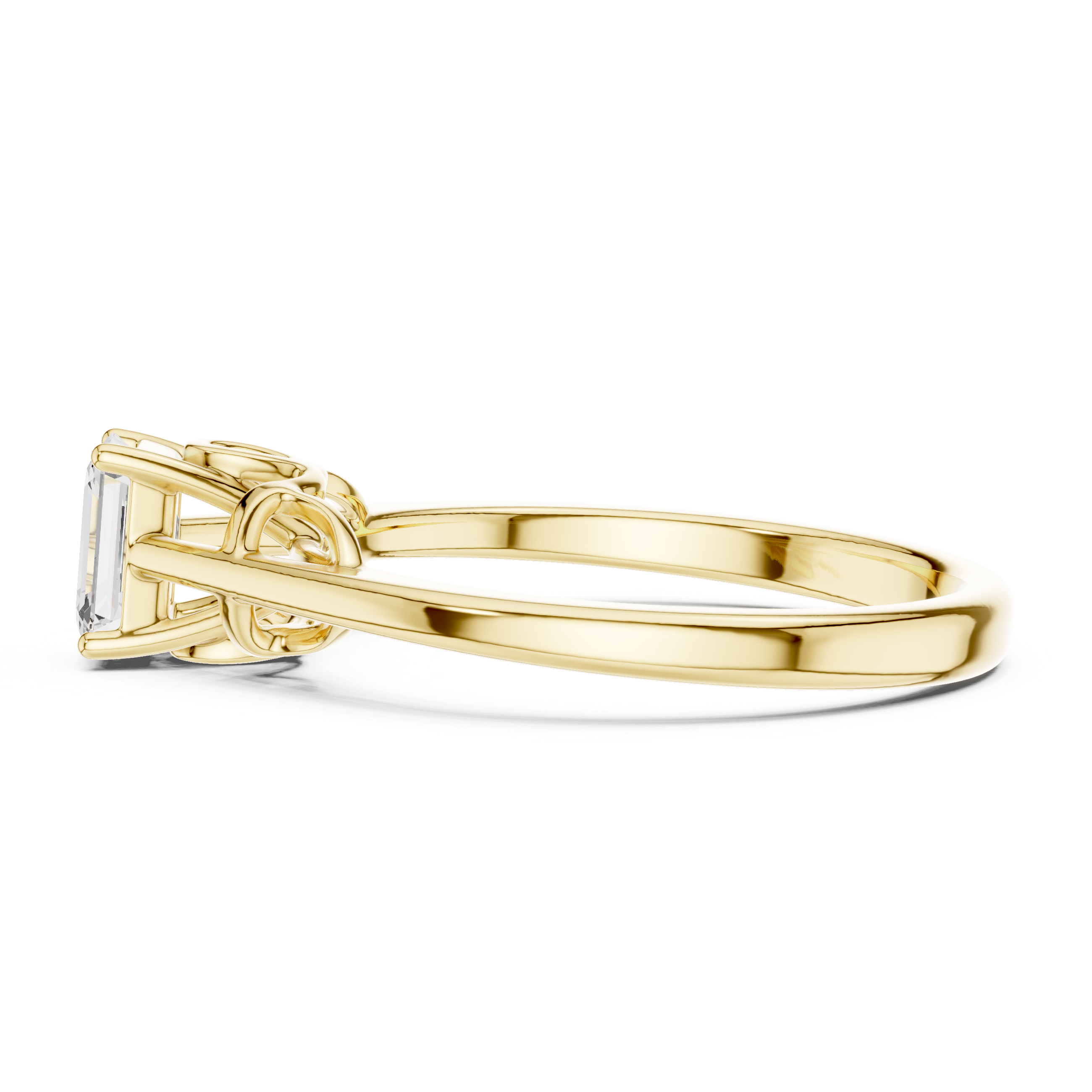 Emerald Cut Solitaire Diamond Ring
