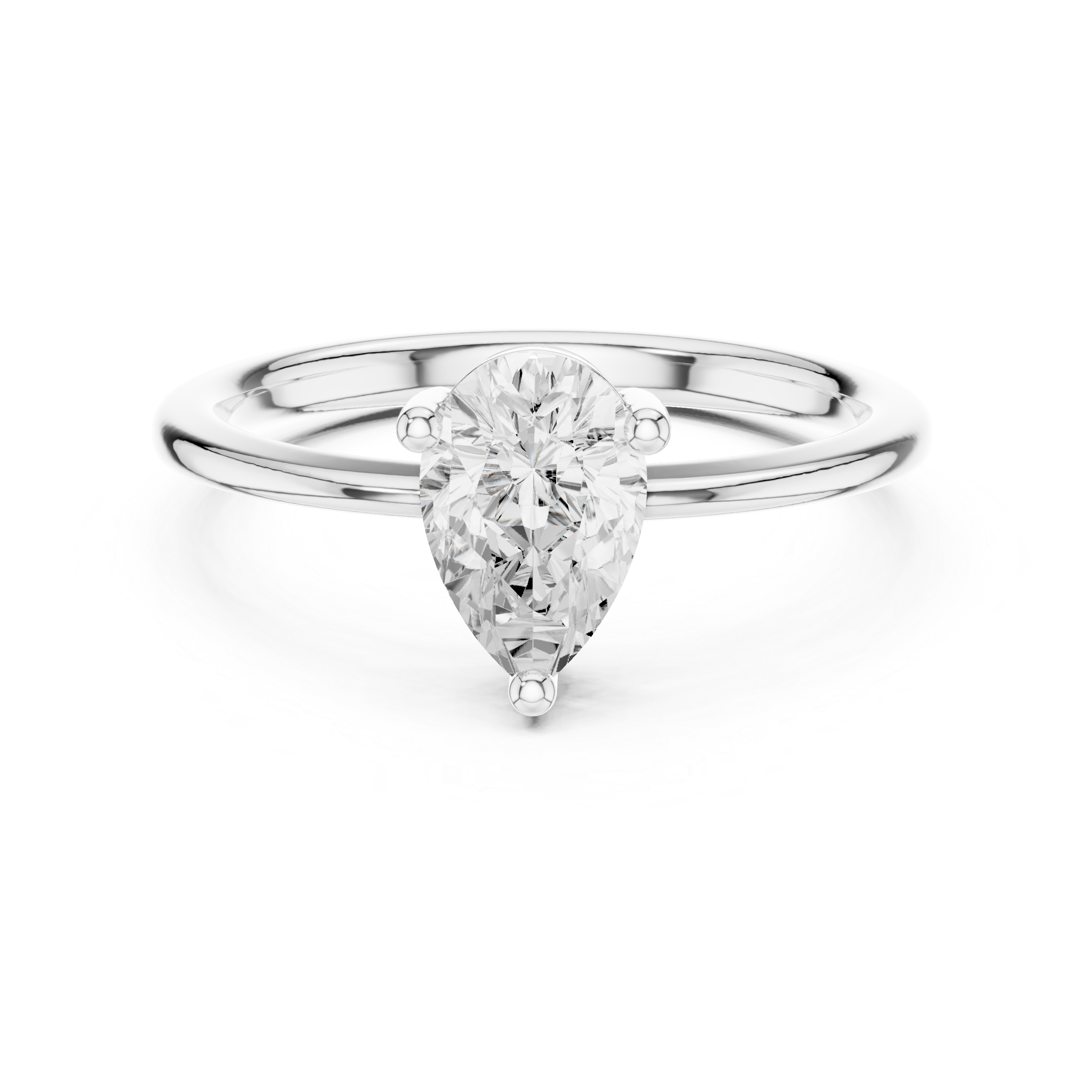 Pear Cut Solitaire Engagement Ring