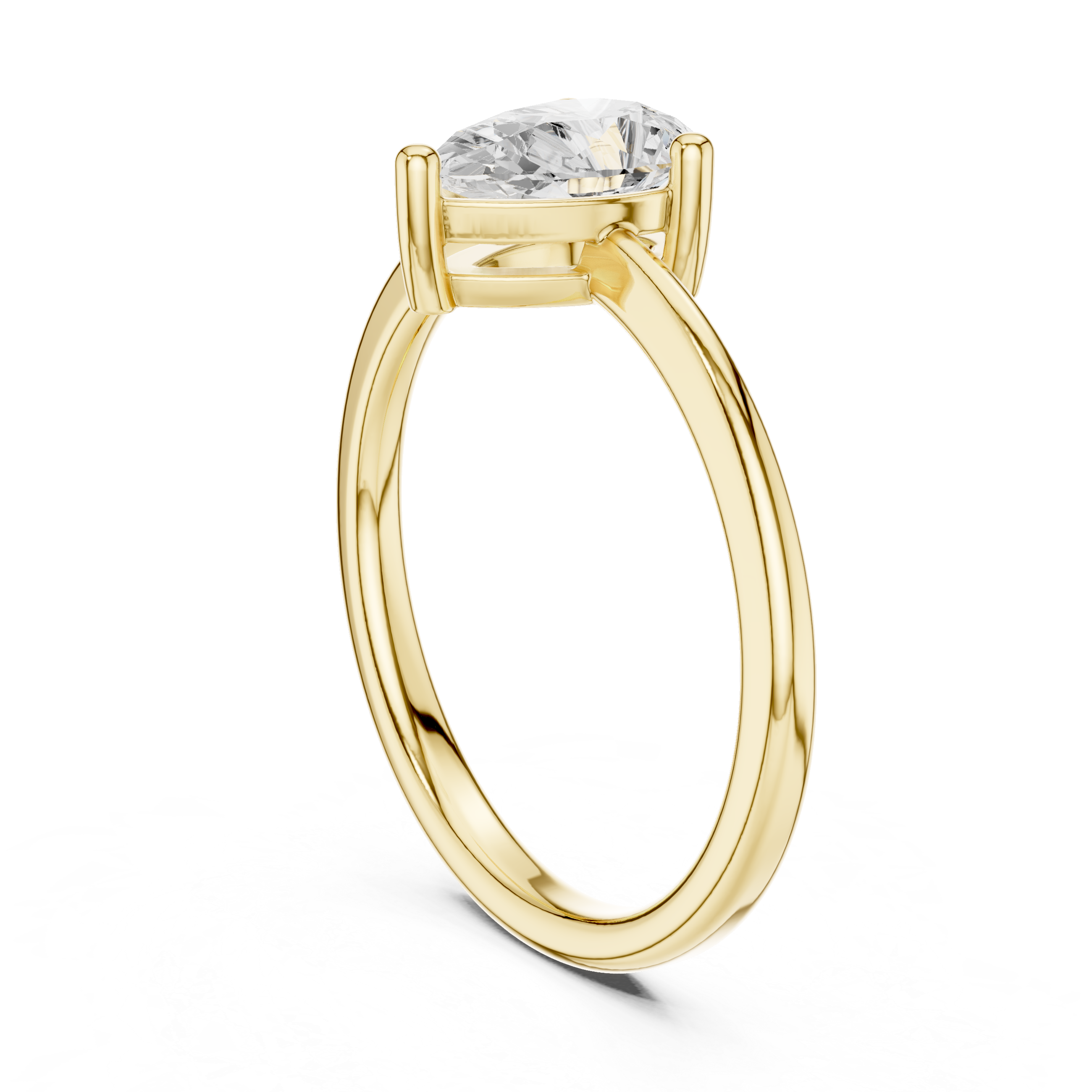 Pear Cut Solitaire Engagement Ring