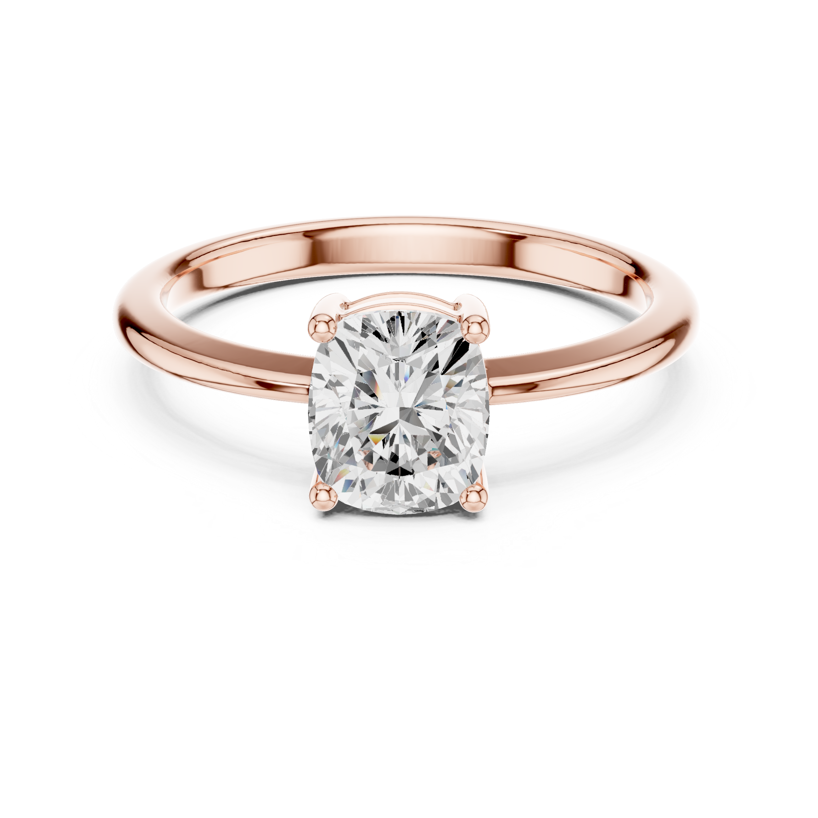 Classic Cushion Cut Solitaire Engagement Ring