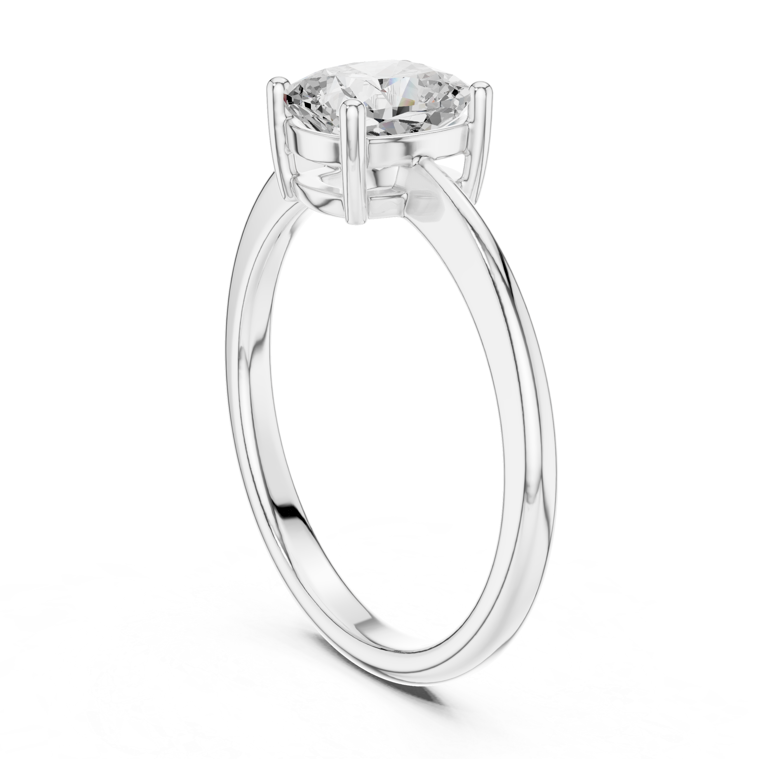 Classic Cushion Cut Solitaire Engagement Ring