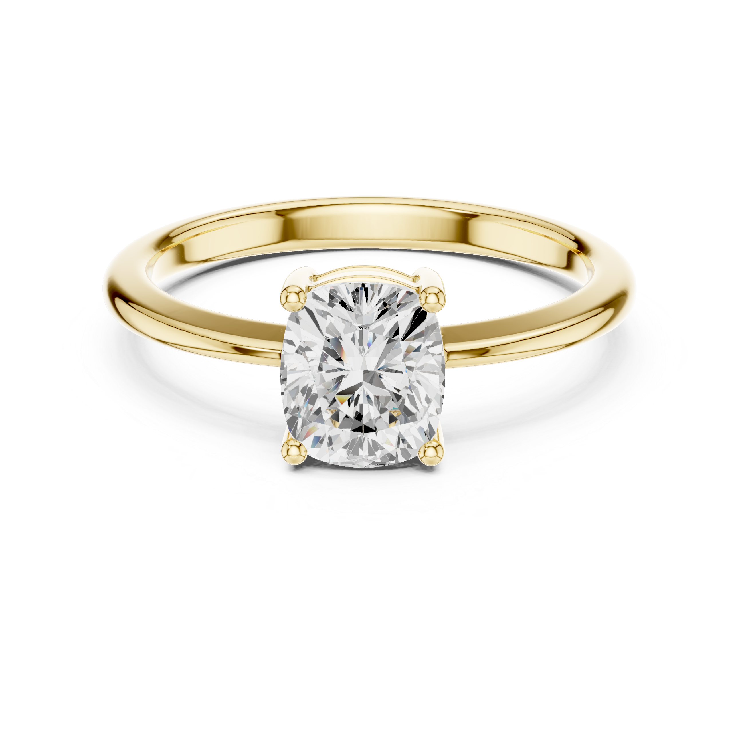 Classic Cushion Cut Solitaire Engagement Ring