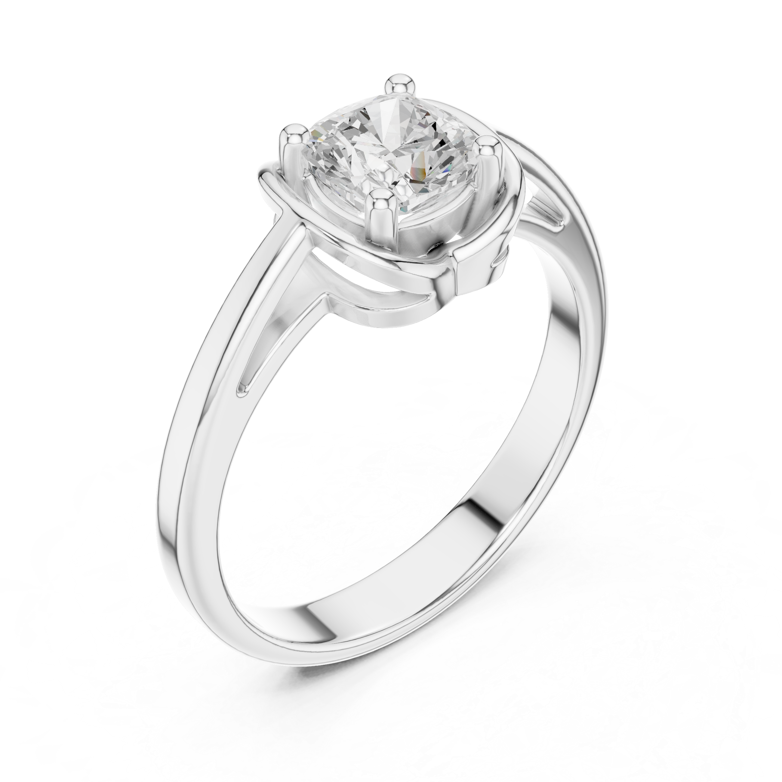 Cushion Cut Solitaire Engagement Ring