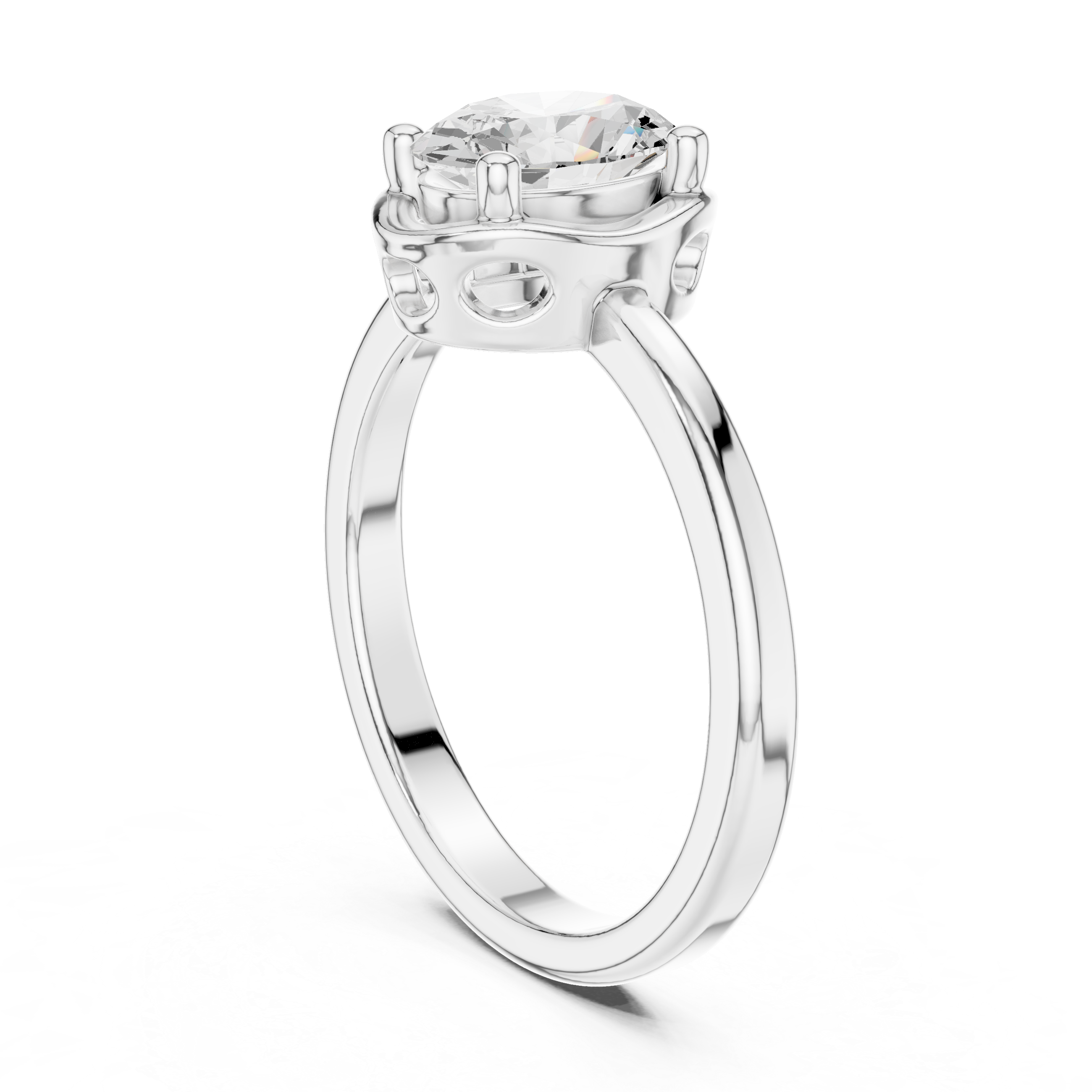 Classic Oval Solitaire Engagement Ring