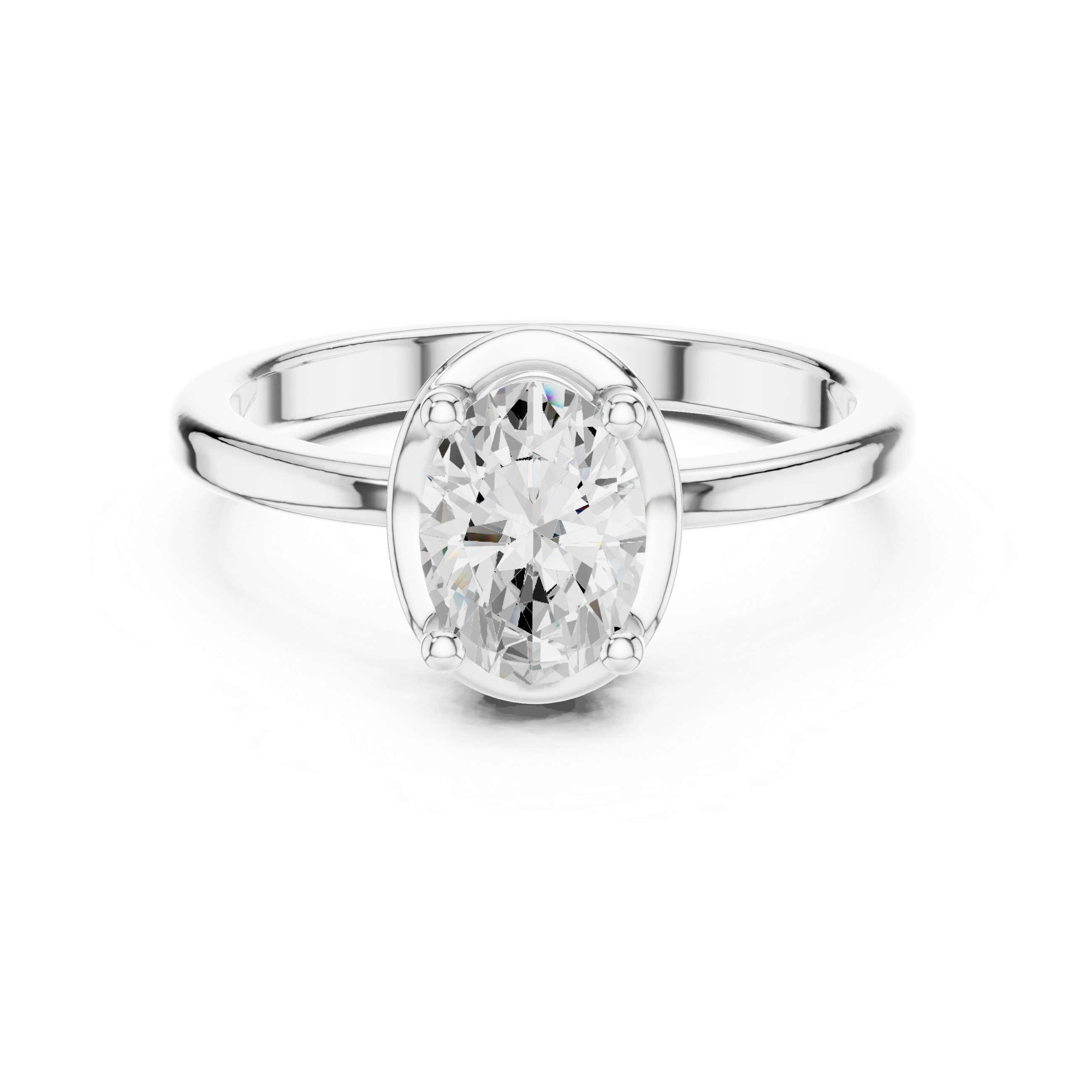 Classic Oval Solitaire Engagement Ring