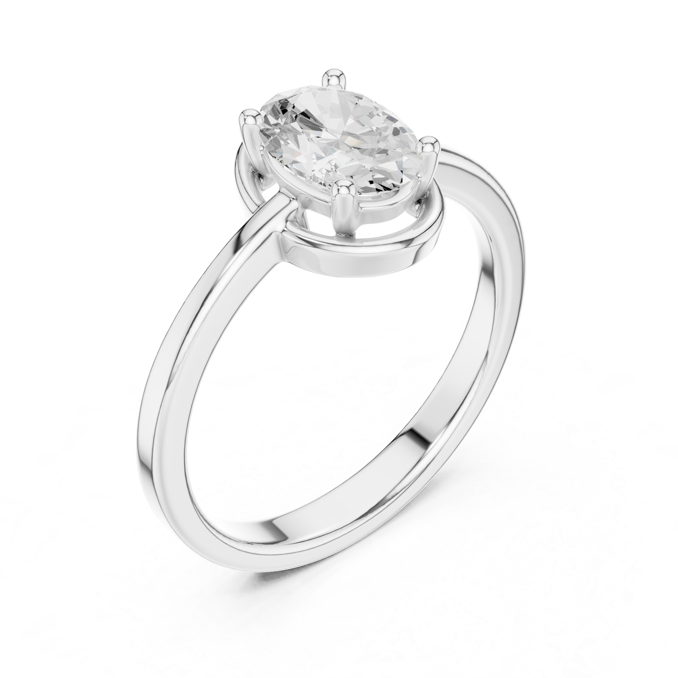 Classic Oval Solitaire Engagement Ring