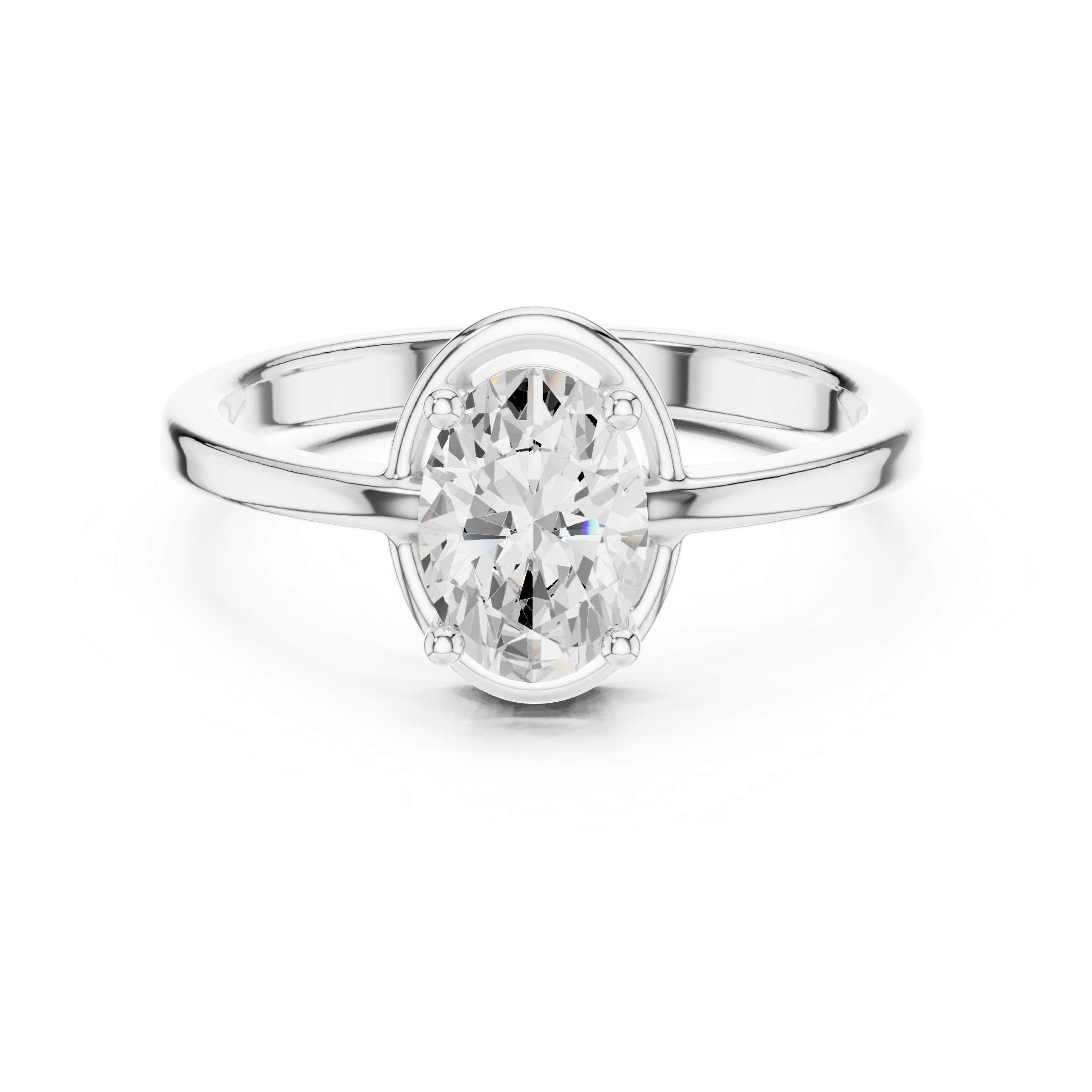 Classic Oval Solitaire Engagement Ring