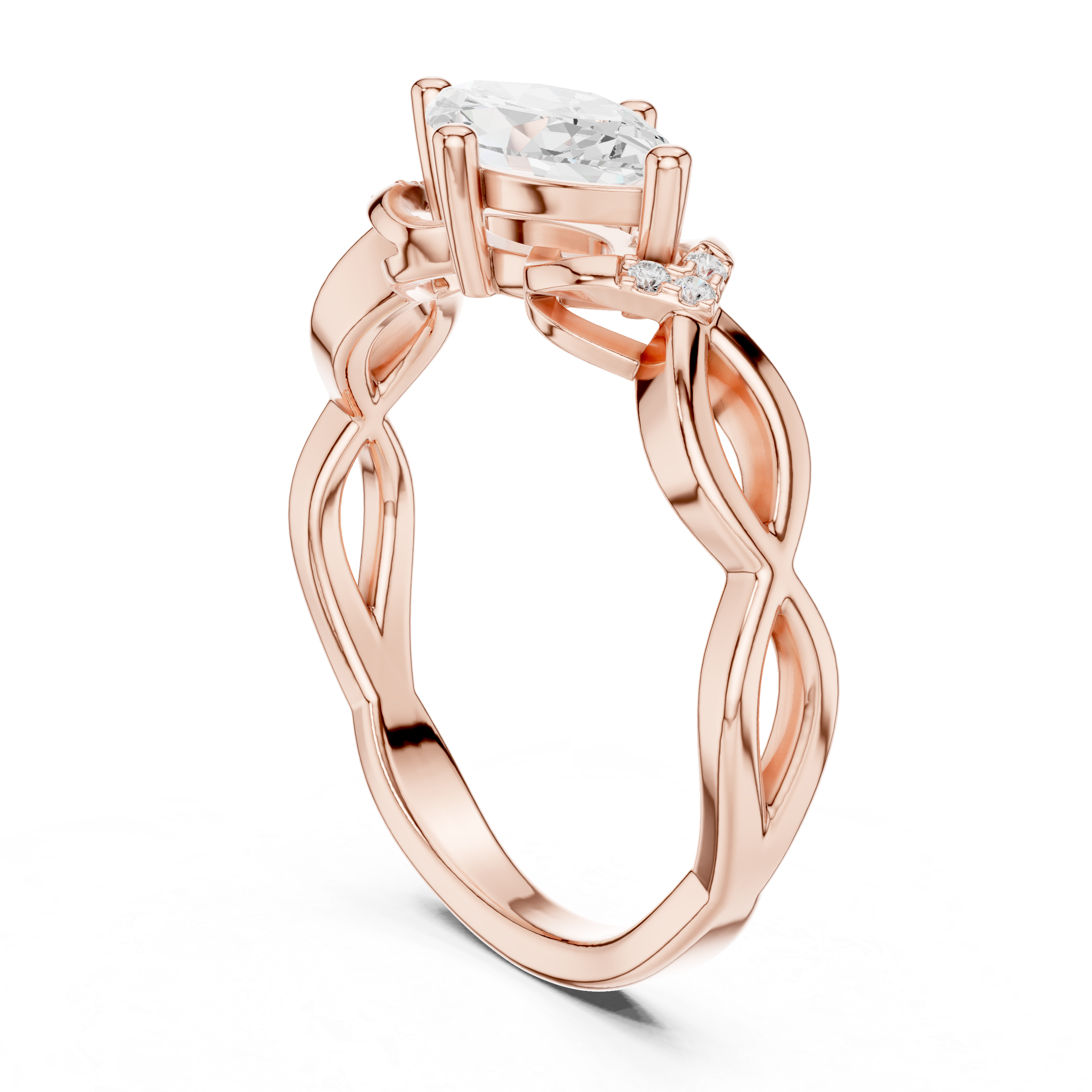 Marquise Diamond Infinity Engagement Ring