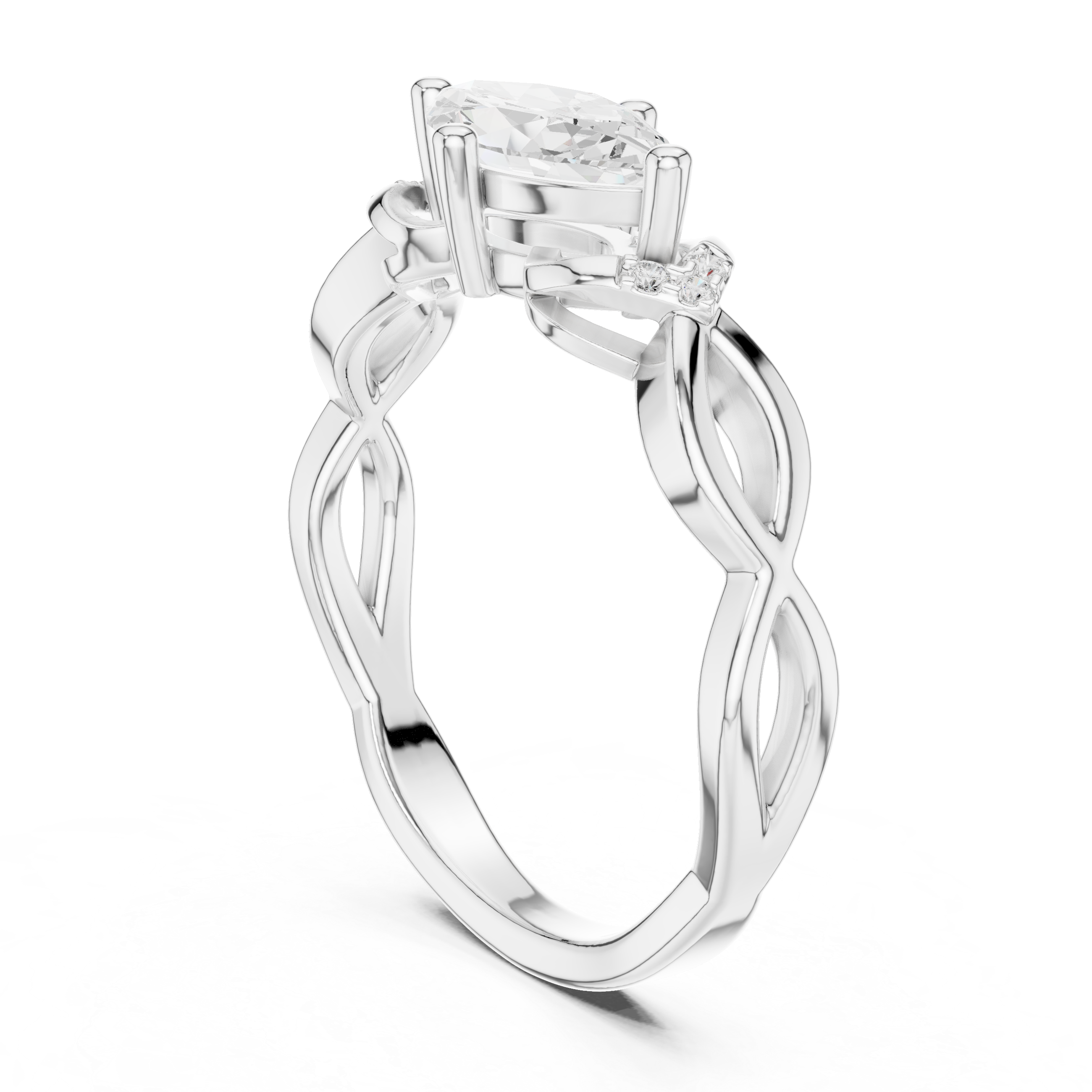 Marquise Diamond Infinity Engagement Ring