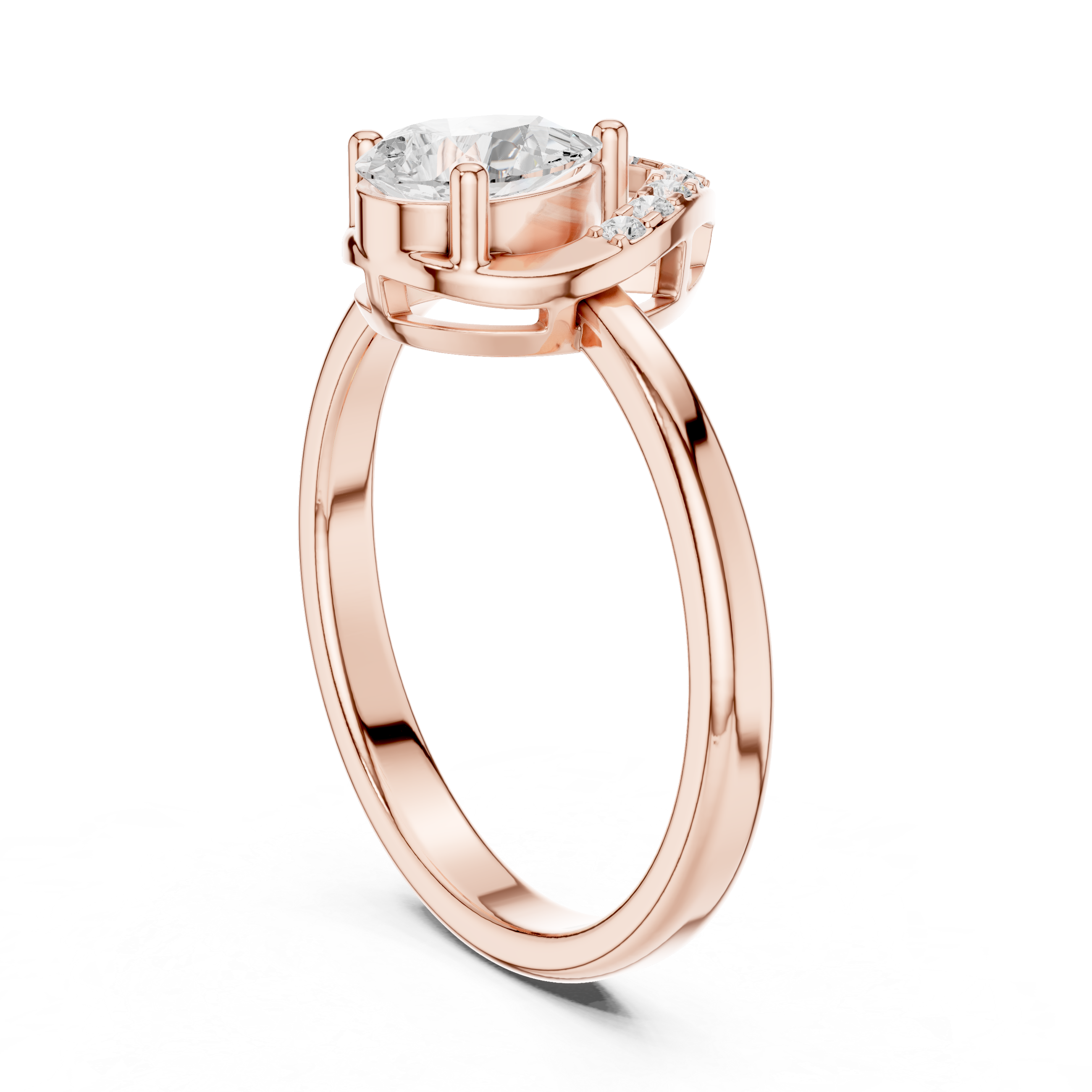 Pear Halo Diamond Engagement Ring