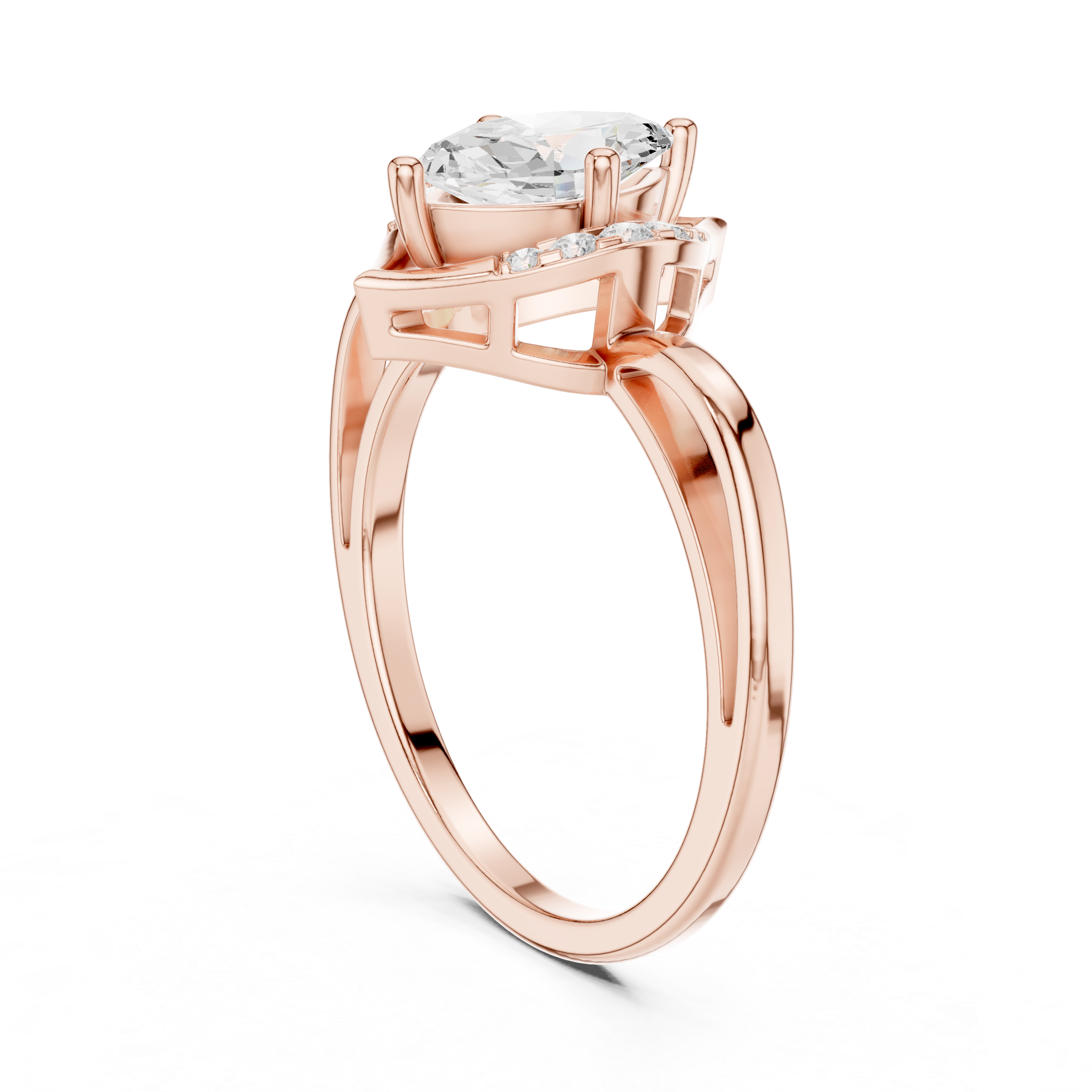 Vintage Marquise Halo Diamond Engagement Ring