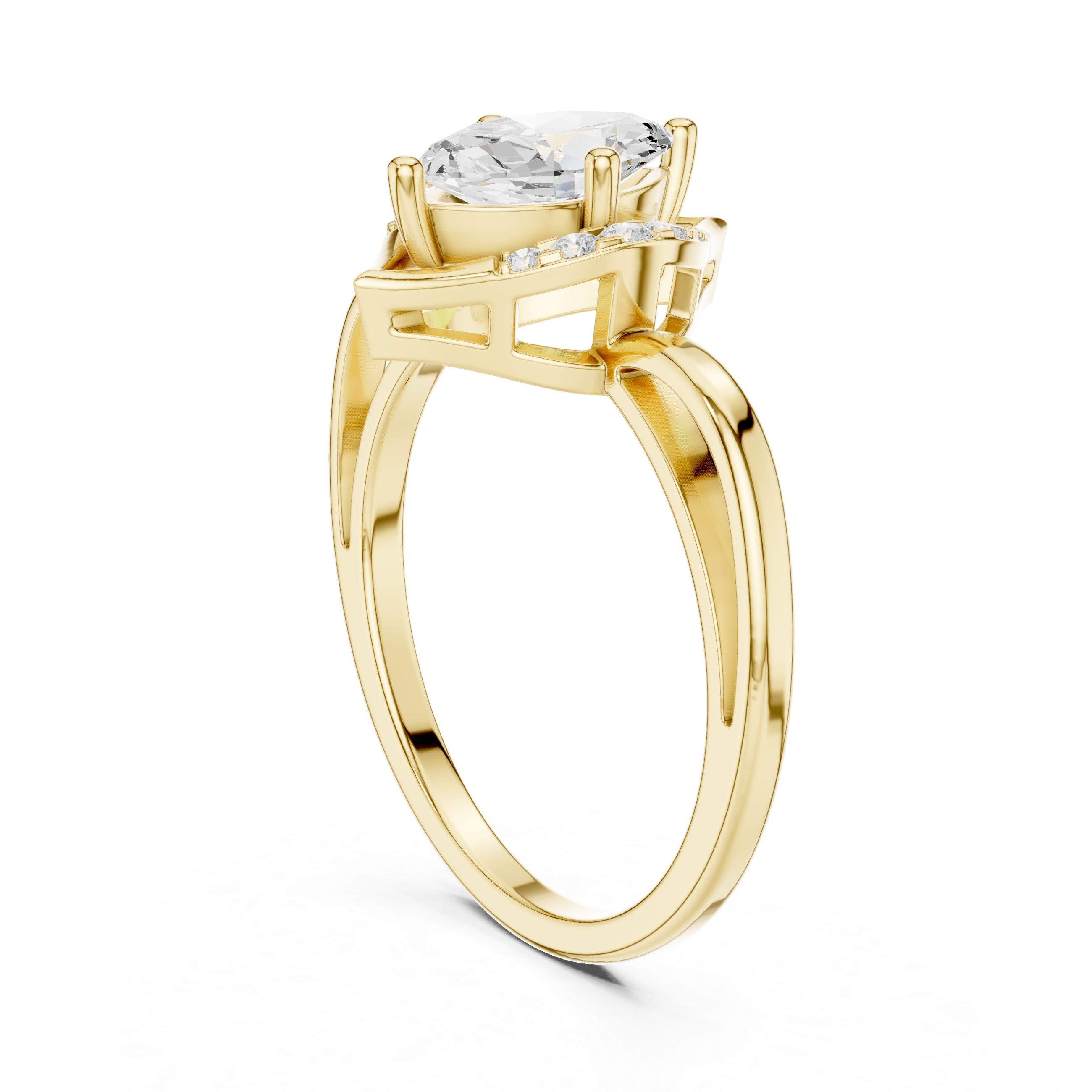 Vintage Marquise Halo Diamond Engagement Ring