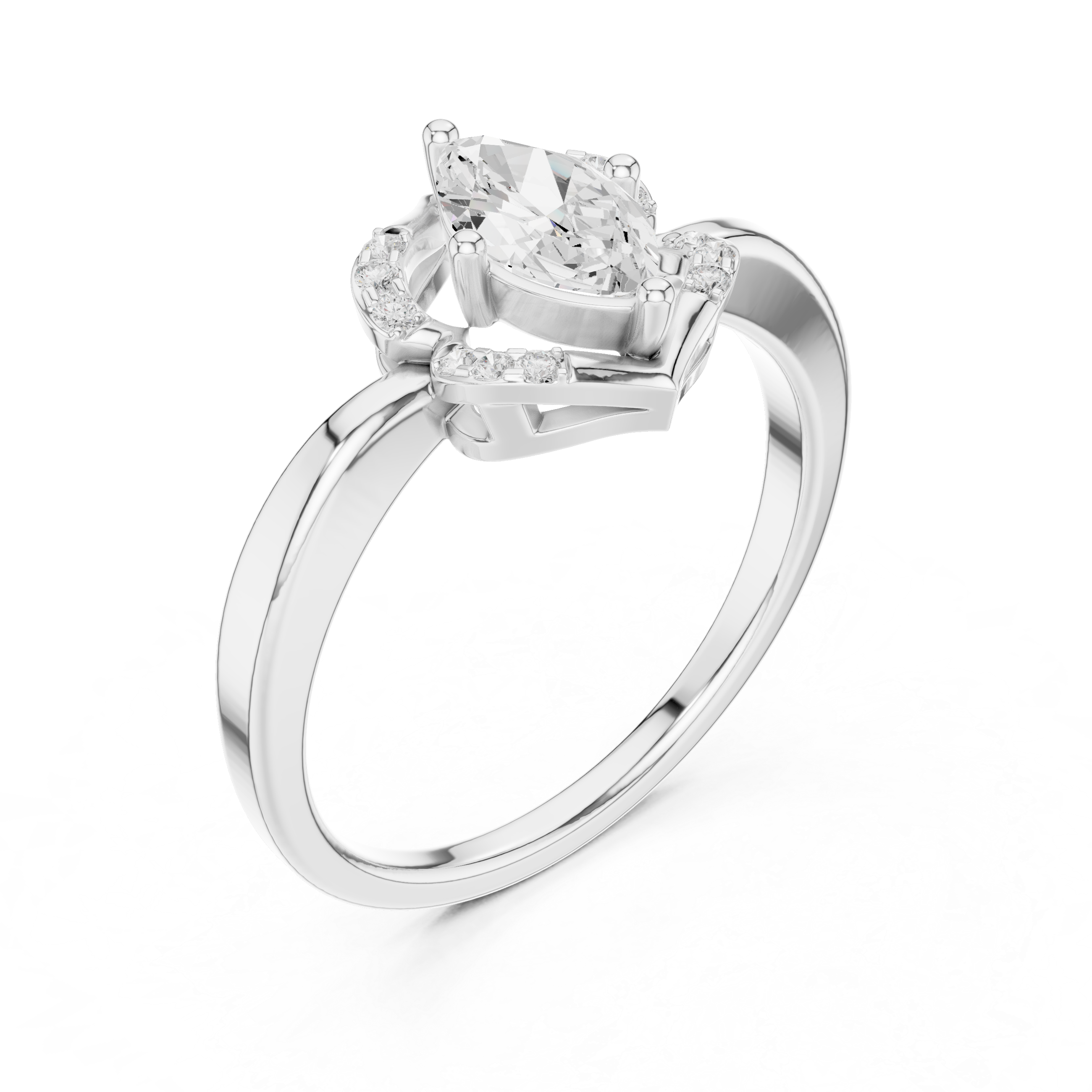 Vintage Marquise Halo Diamond Ring