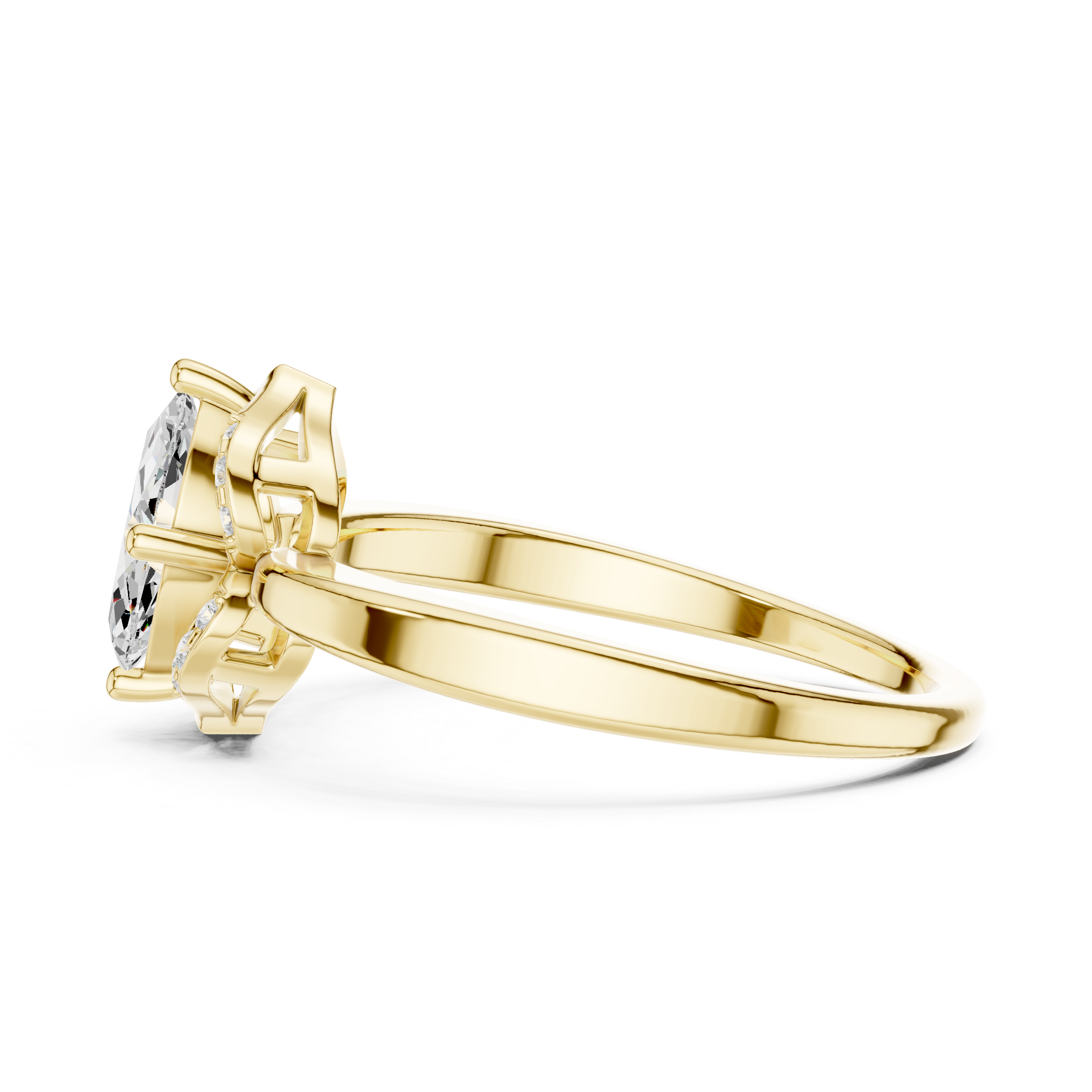 Vintage Marquise Halo Diamond Ring