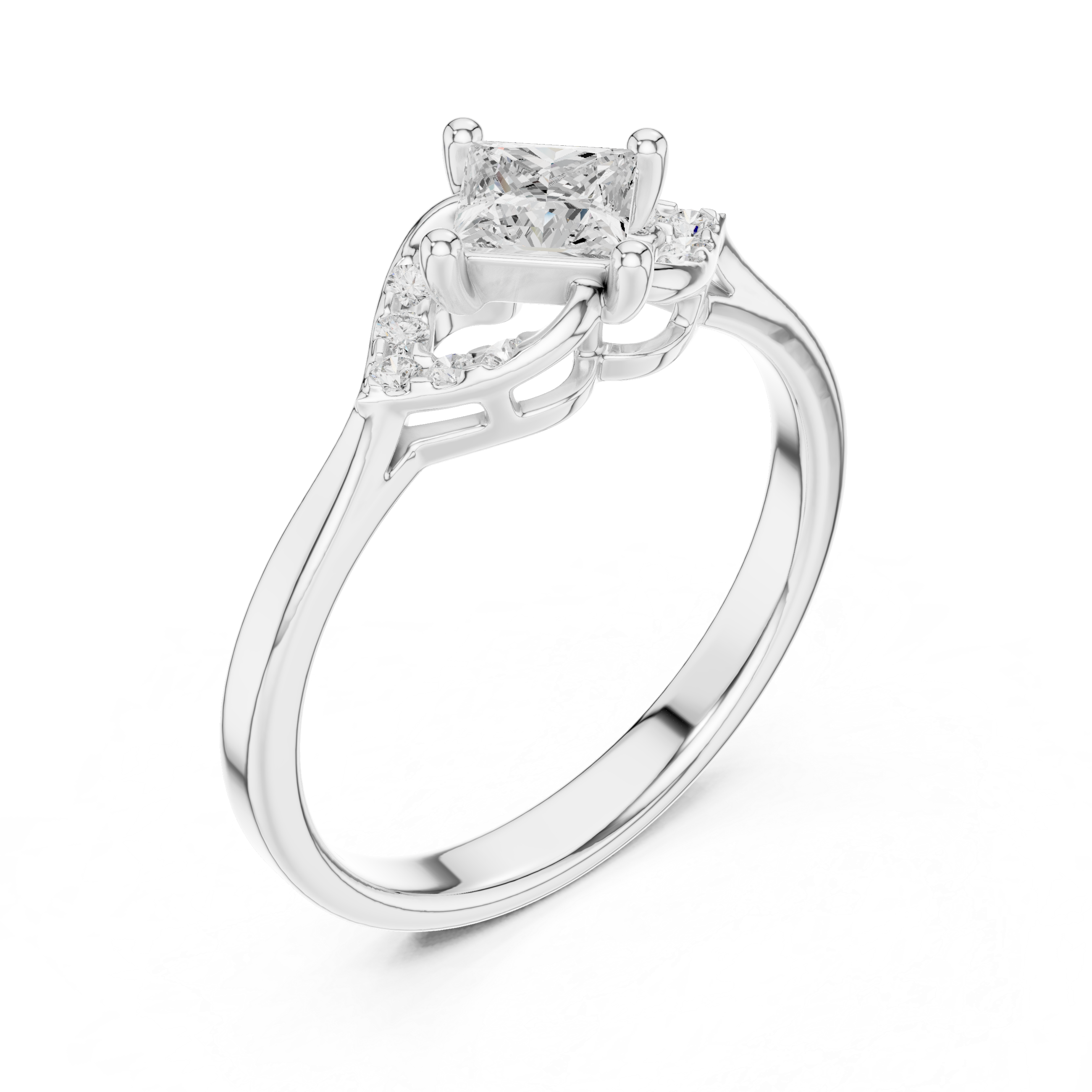Vintage Princess Diamond Engagement Ring