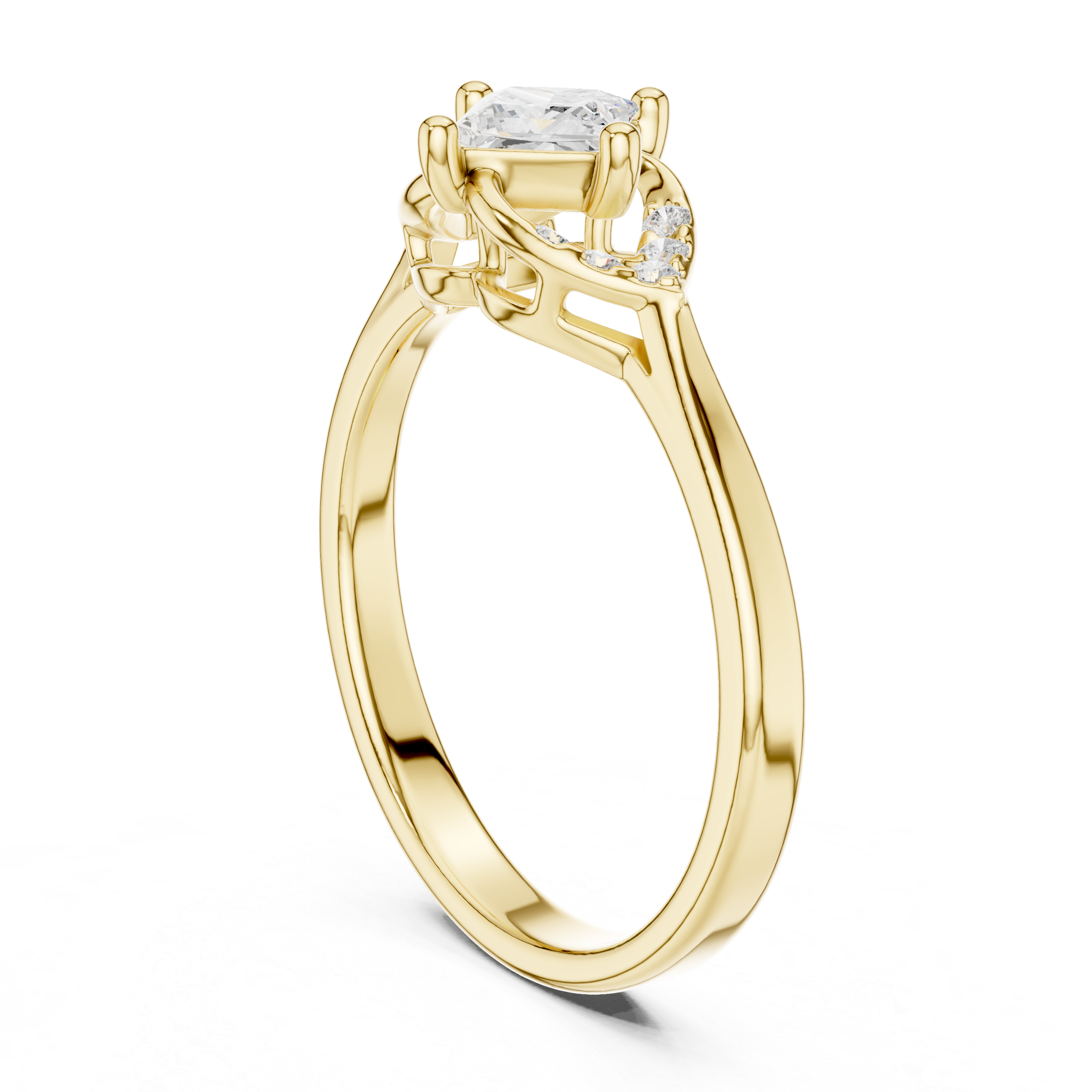 Vintage Princess Diamond Engagement Ring