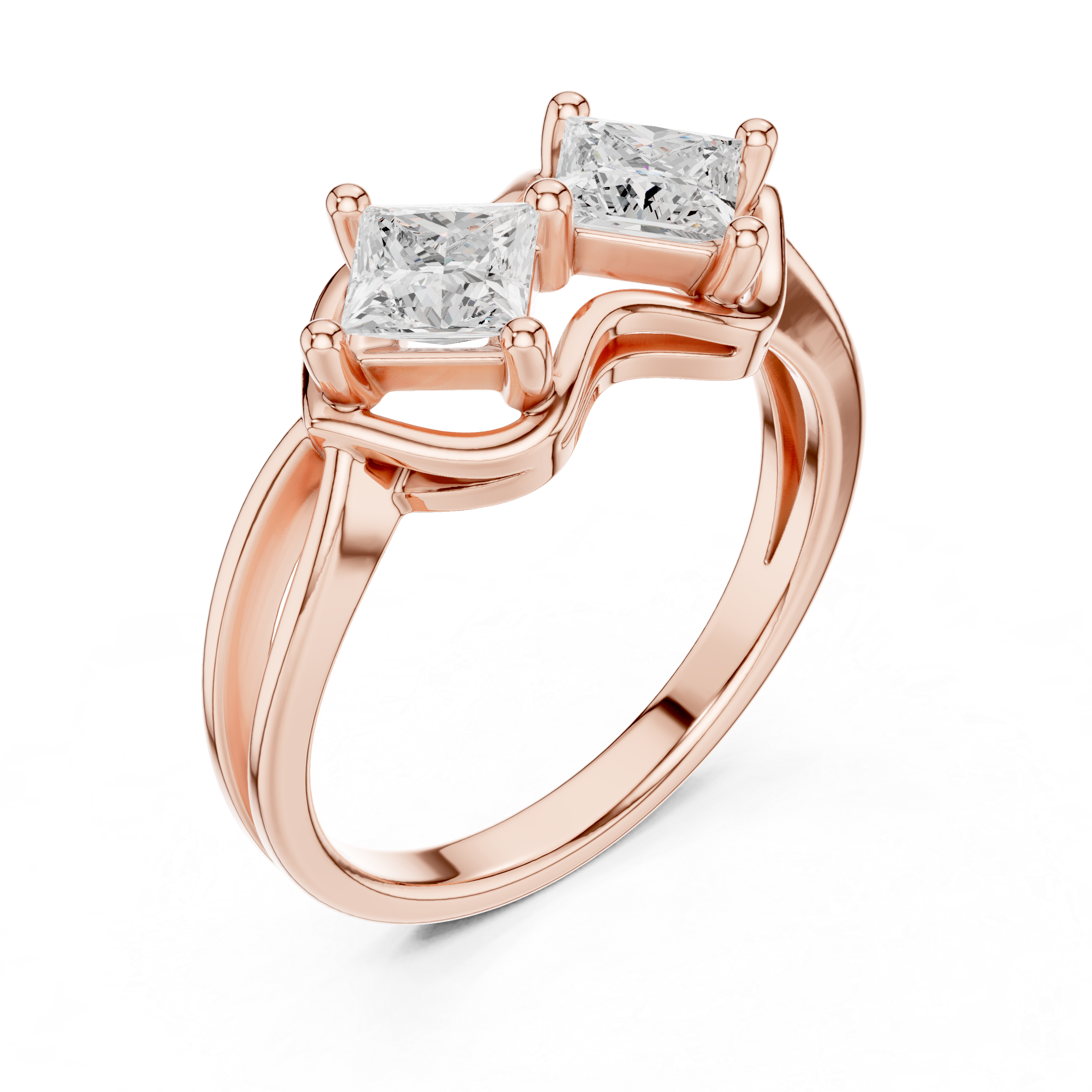 Toi et Moi Princess Diamond Ring