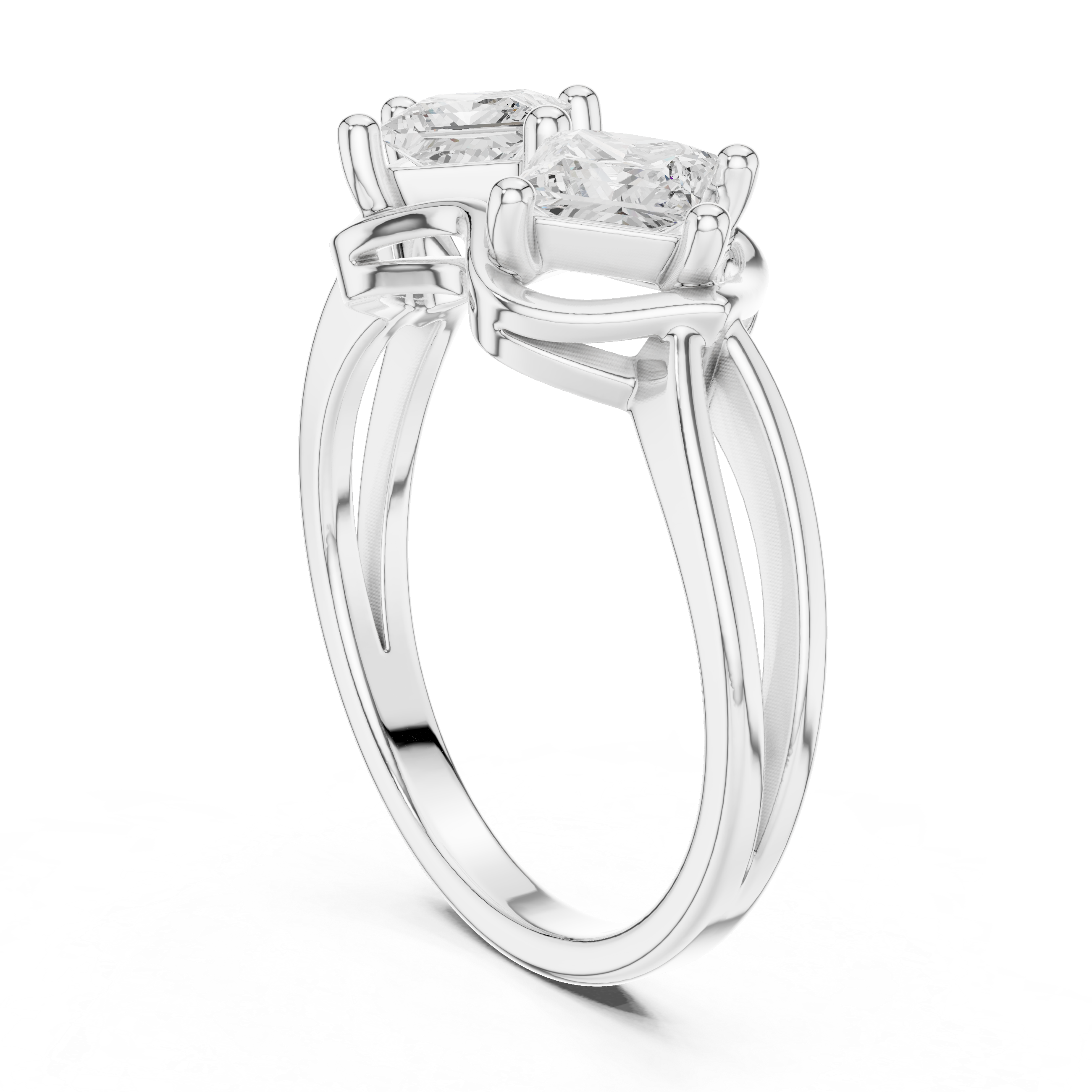 Toi et Moi Princess Diamond Ring
