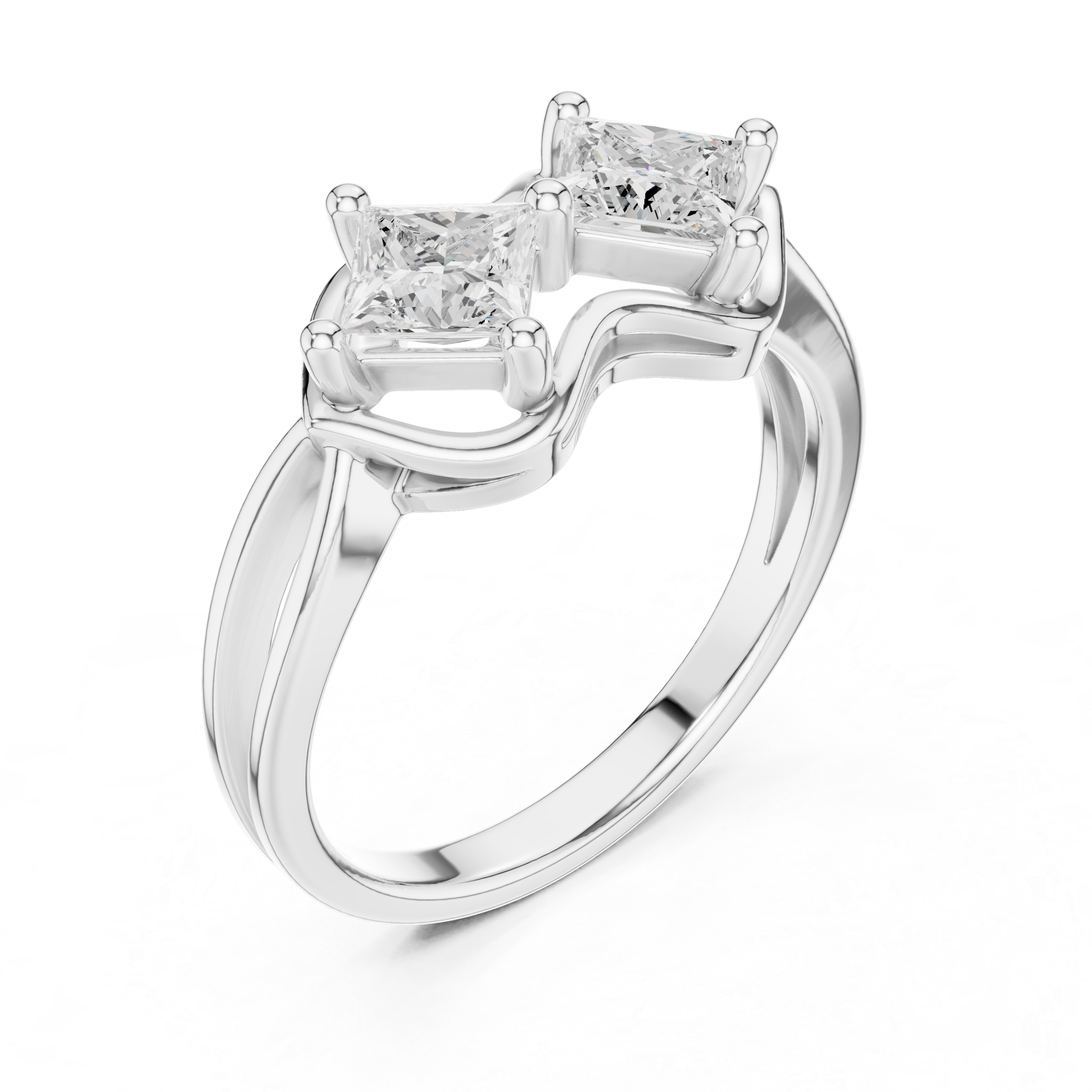 Toi et Moi Princess Diamond Ring