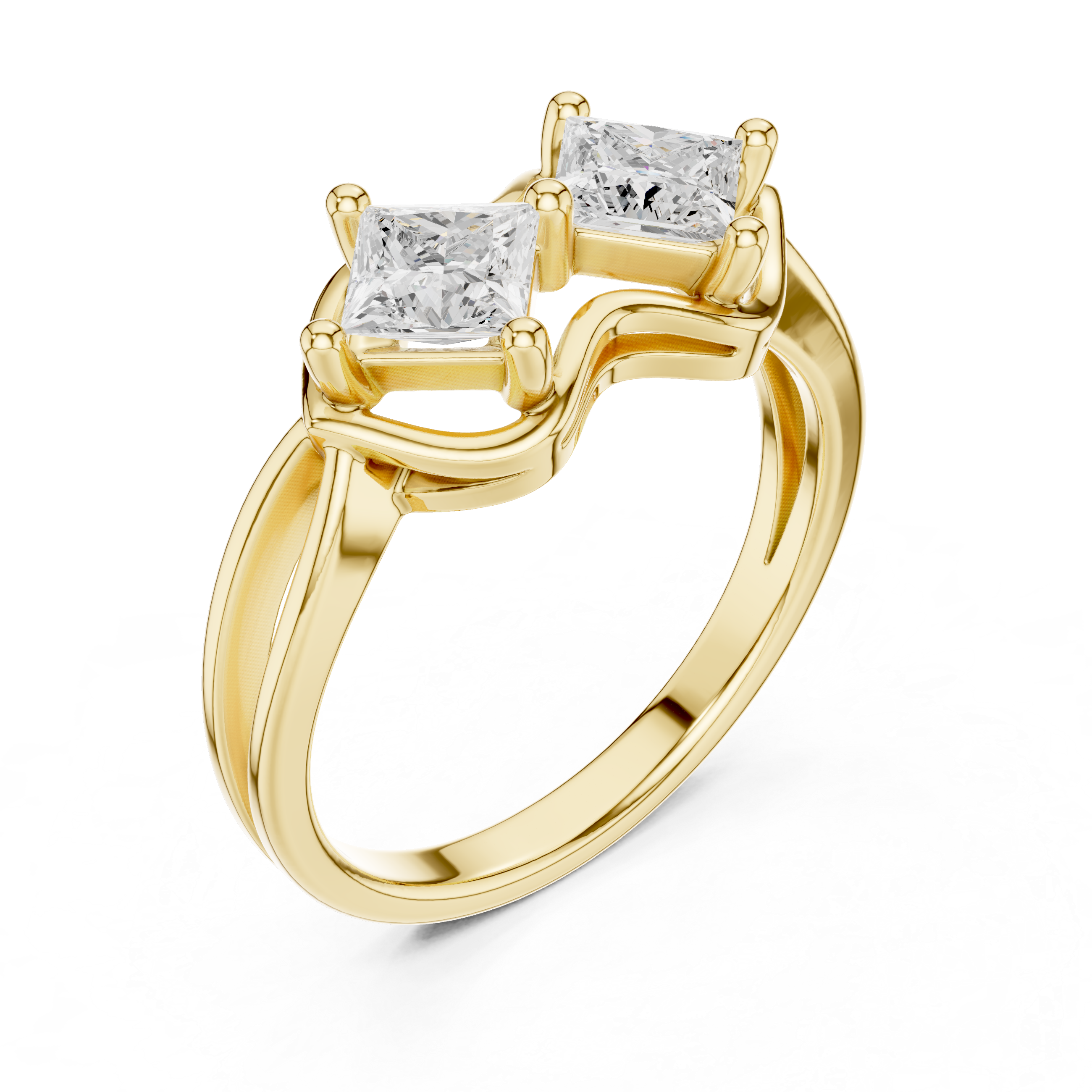 Toi et Moi Princess Diamond Ring