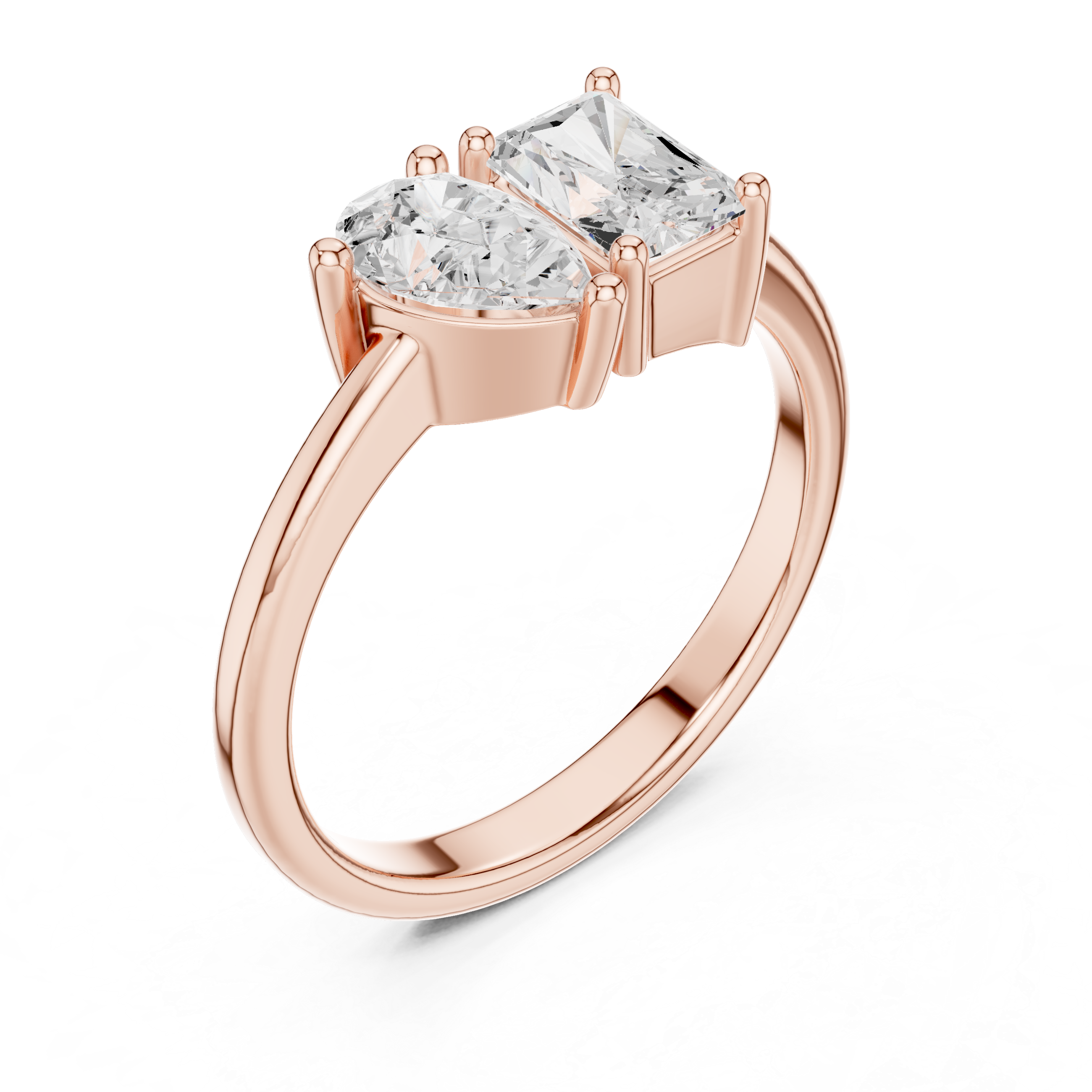 Toi et Moi Pear & Radiant Diamond Ring