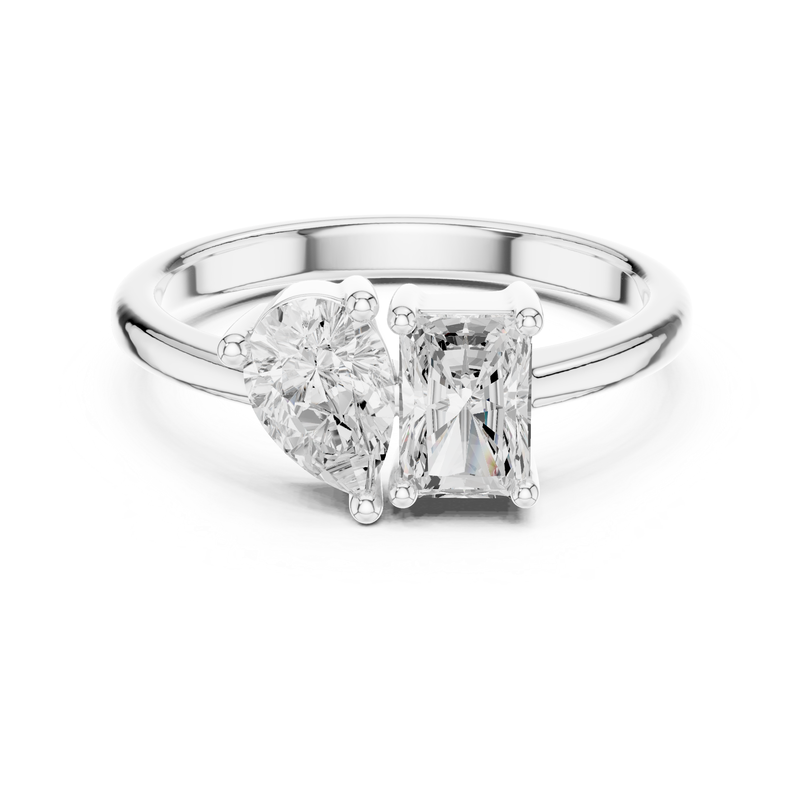 Toi et Moi Pear & Radiant Diamond Ring
