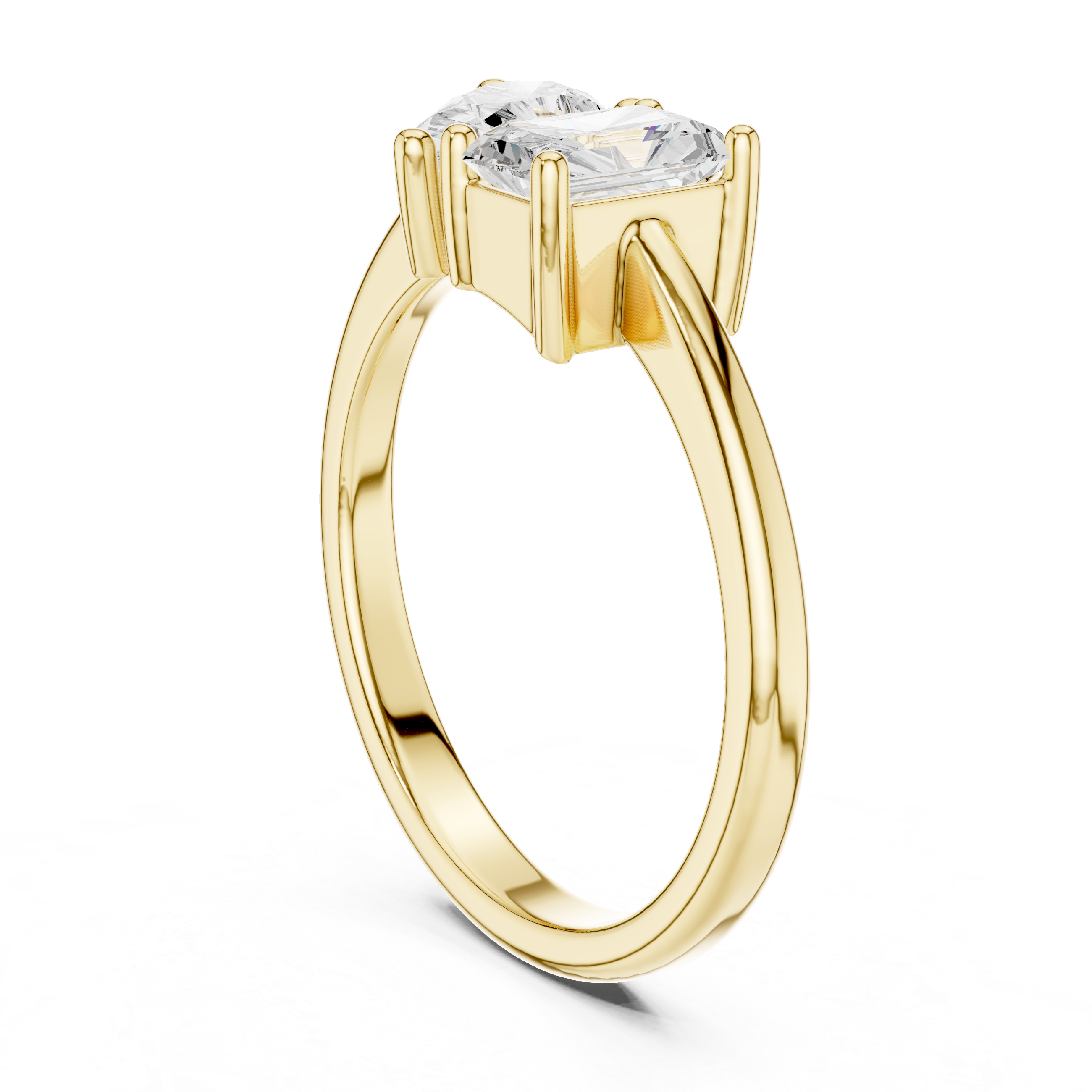 Toi et Moi Pear & Radiant Diamond Ring