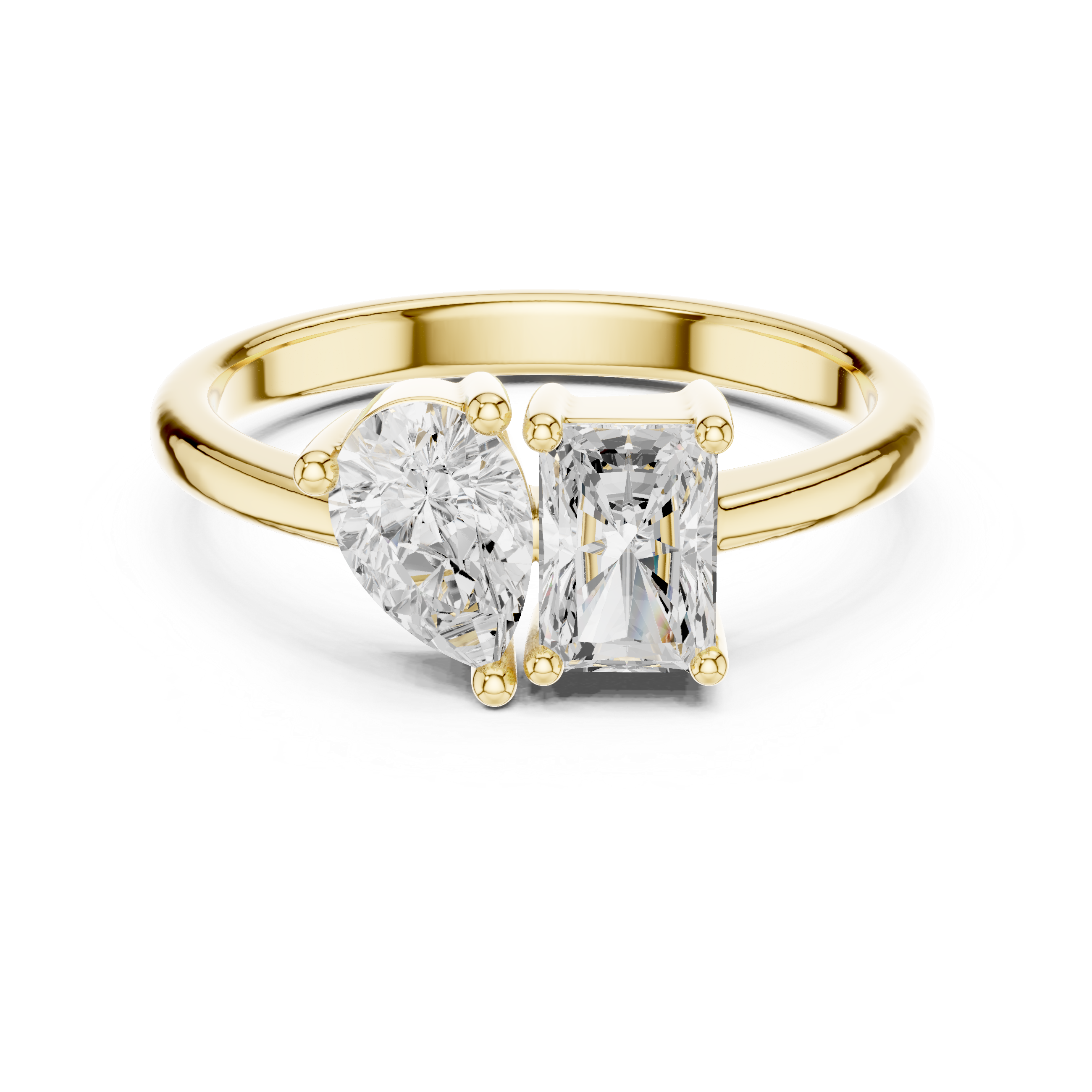 Toi et Moi Pear & Radiant Diamond Ring