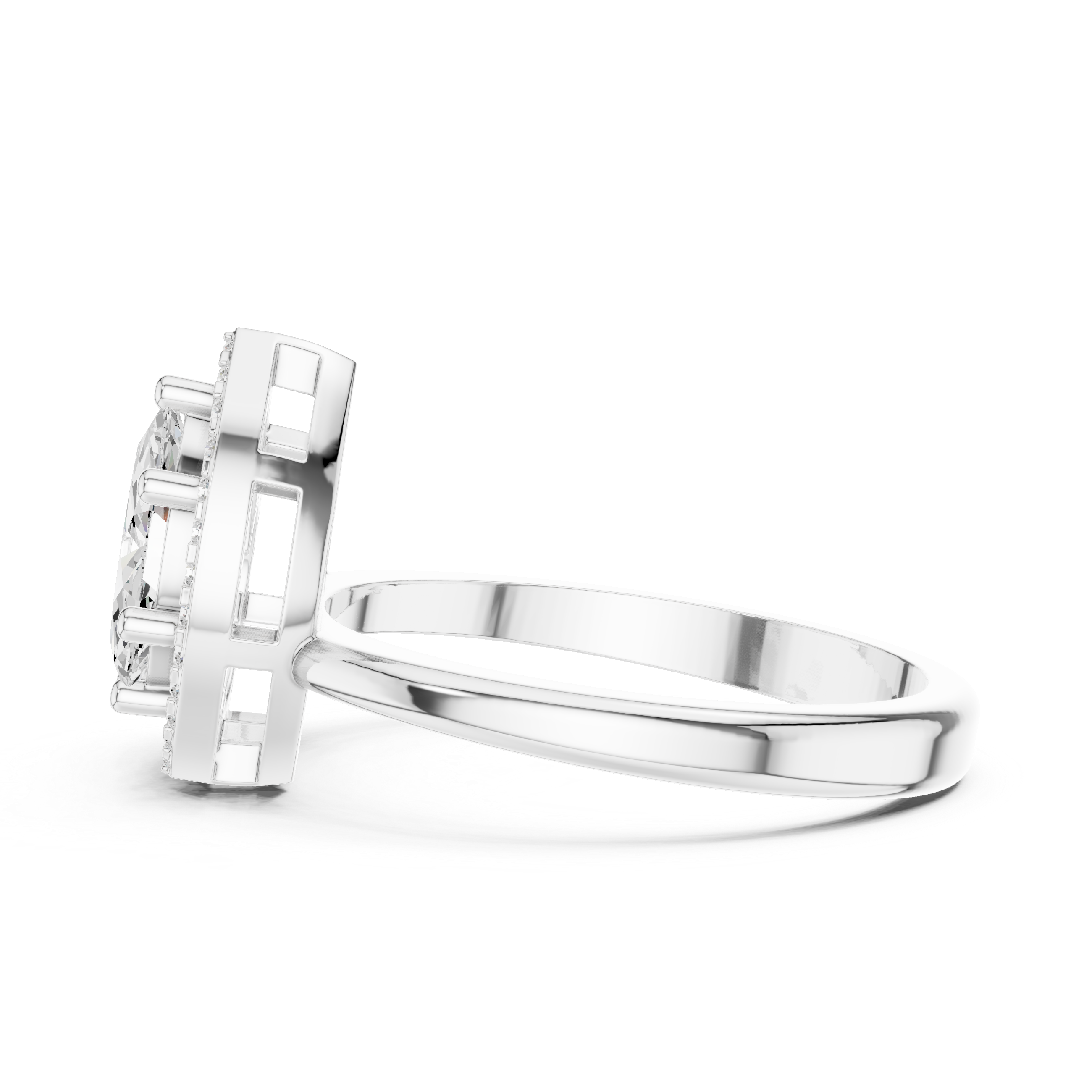 Halo Toi et Moi Pear & Marquise Ring