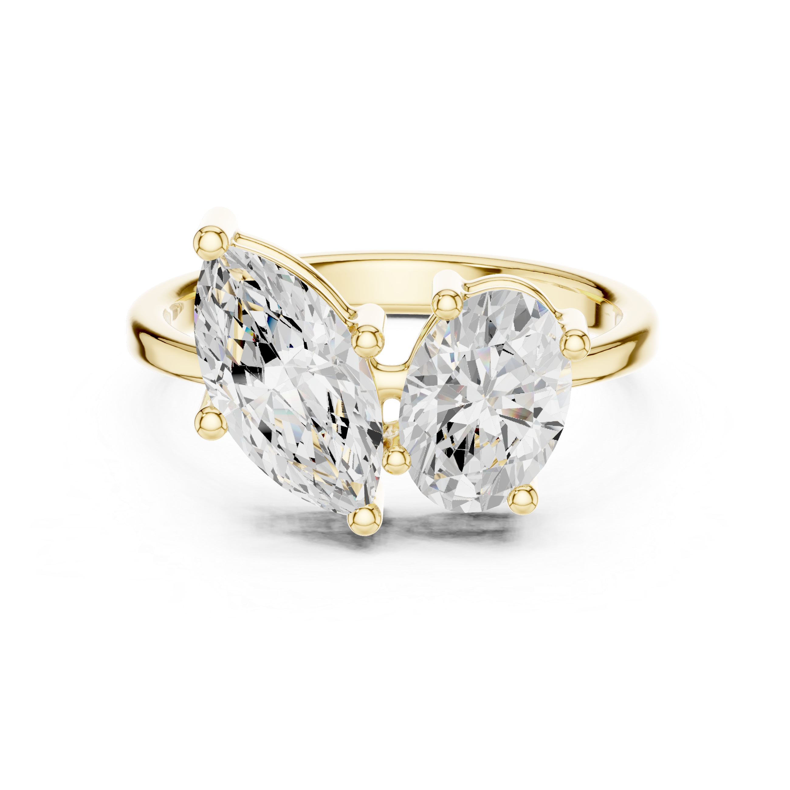 Toi et Moi Marquise & Oval Ring 2.03 CT