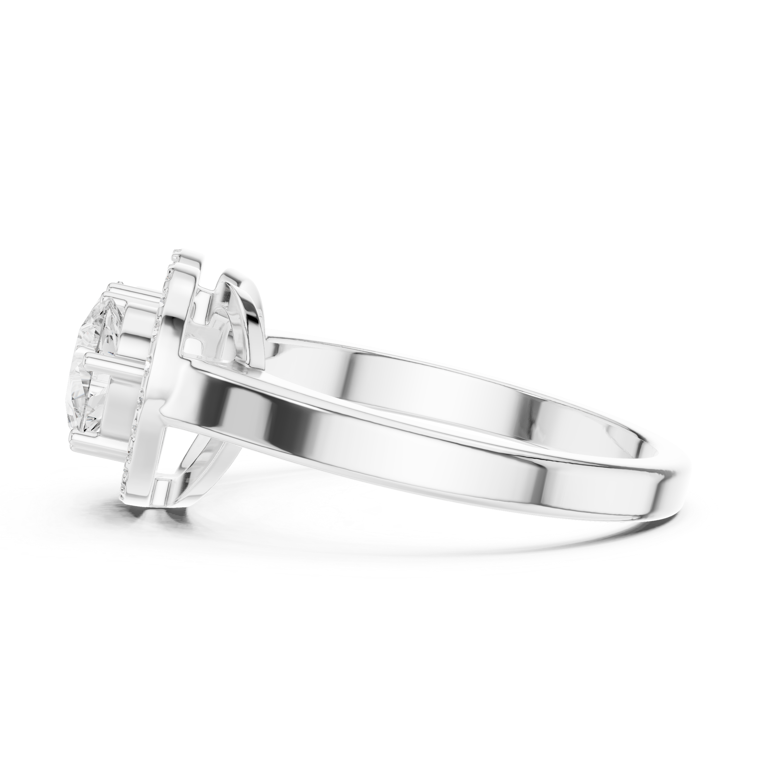 Heart Halo Diamond Ring 1.02 CTHeart Halo Diamond Ring 1.02 CT
