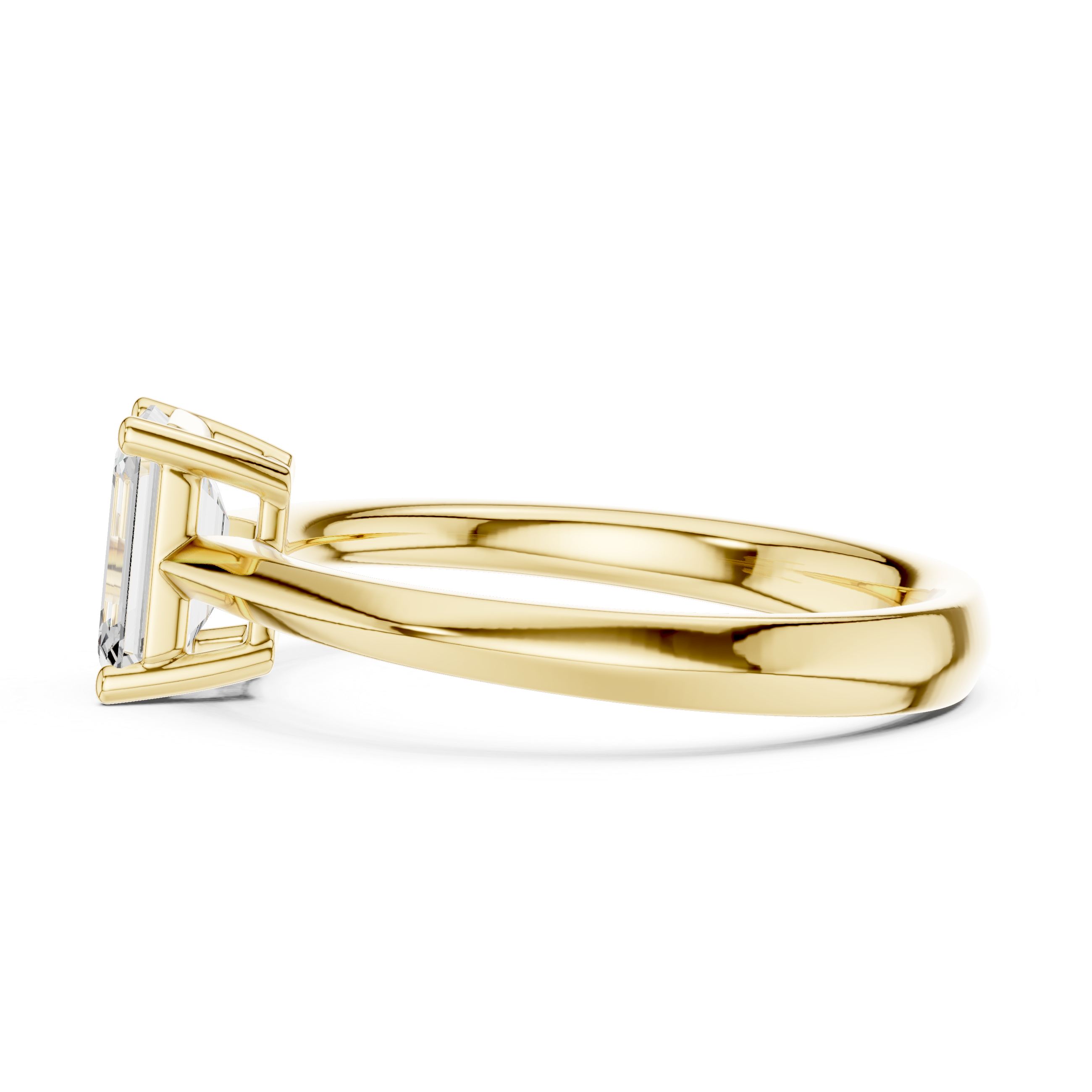 Emerald Cut Solitaire Engagement Ring 1.02 CT