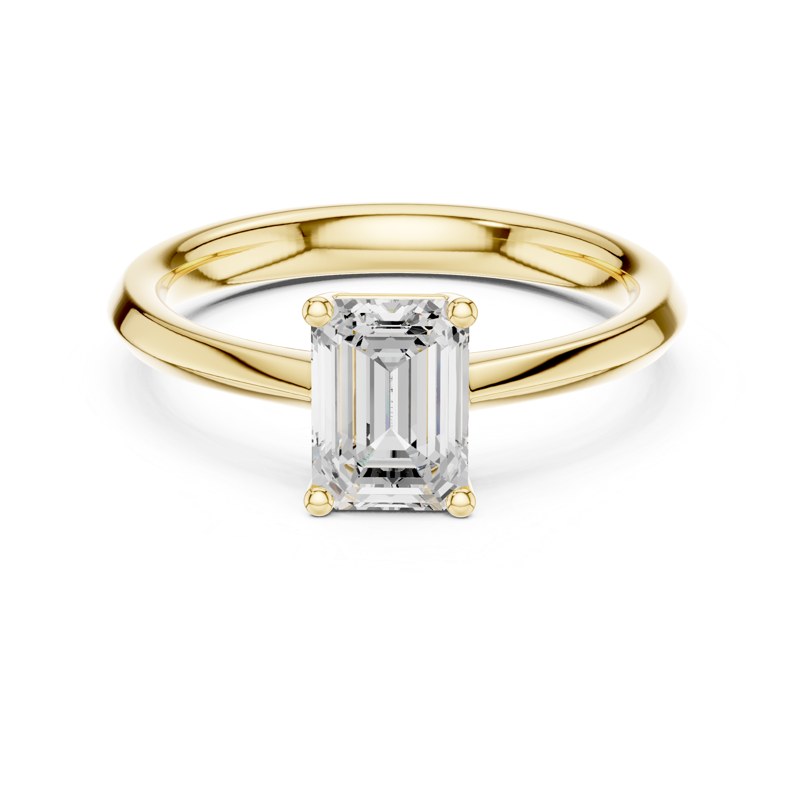 Emerald Cut Solitaire Engagement Ring 1.02 CT
