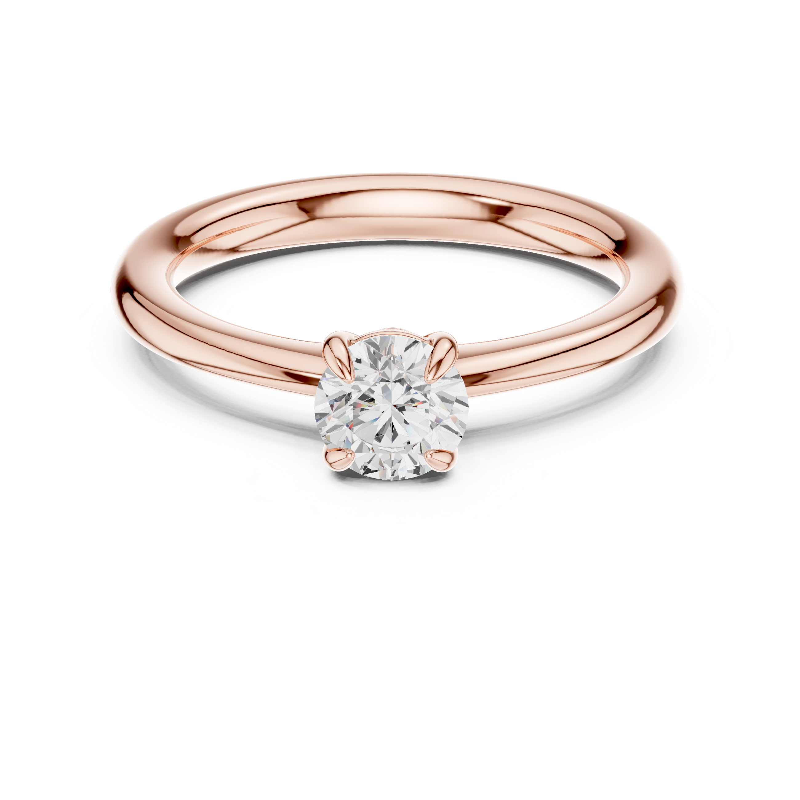 Classic Solitaire Engagement Ring 0.61 CT
