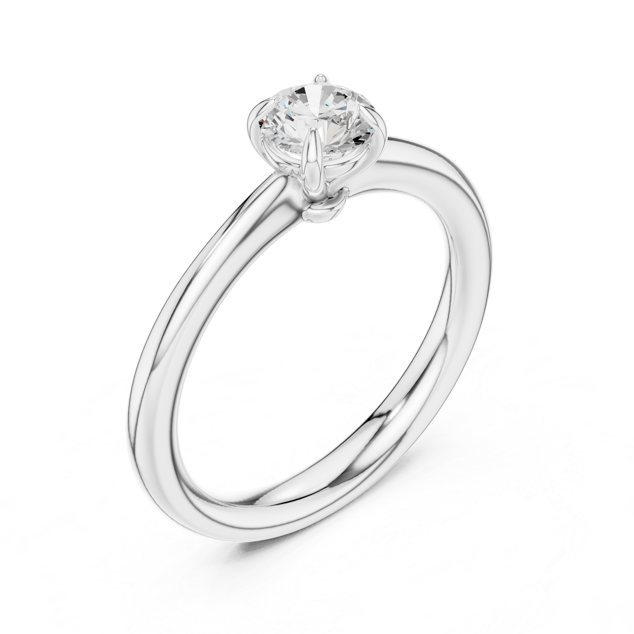 Classic Solitaire Engagement Ring 0.61 CT
