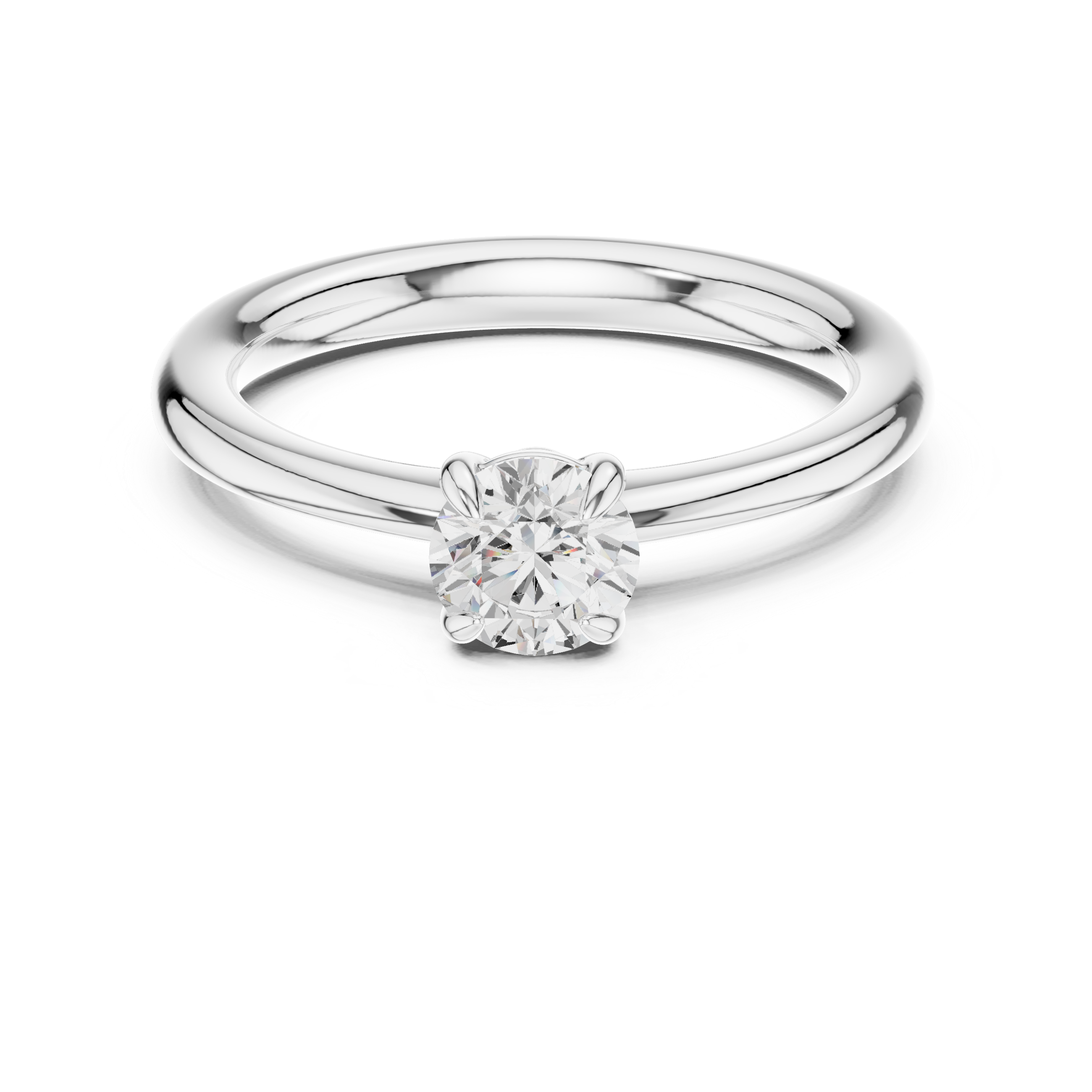 Classic Solitaire Engagement Ring 0.61 CT
