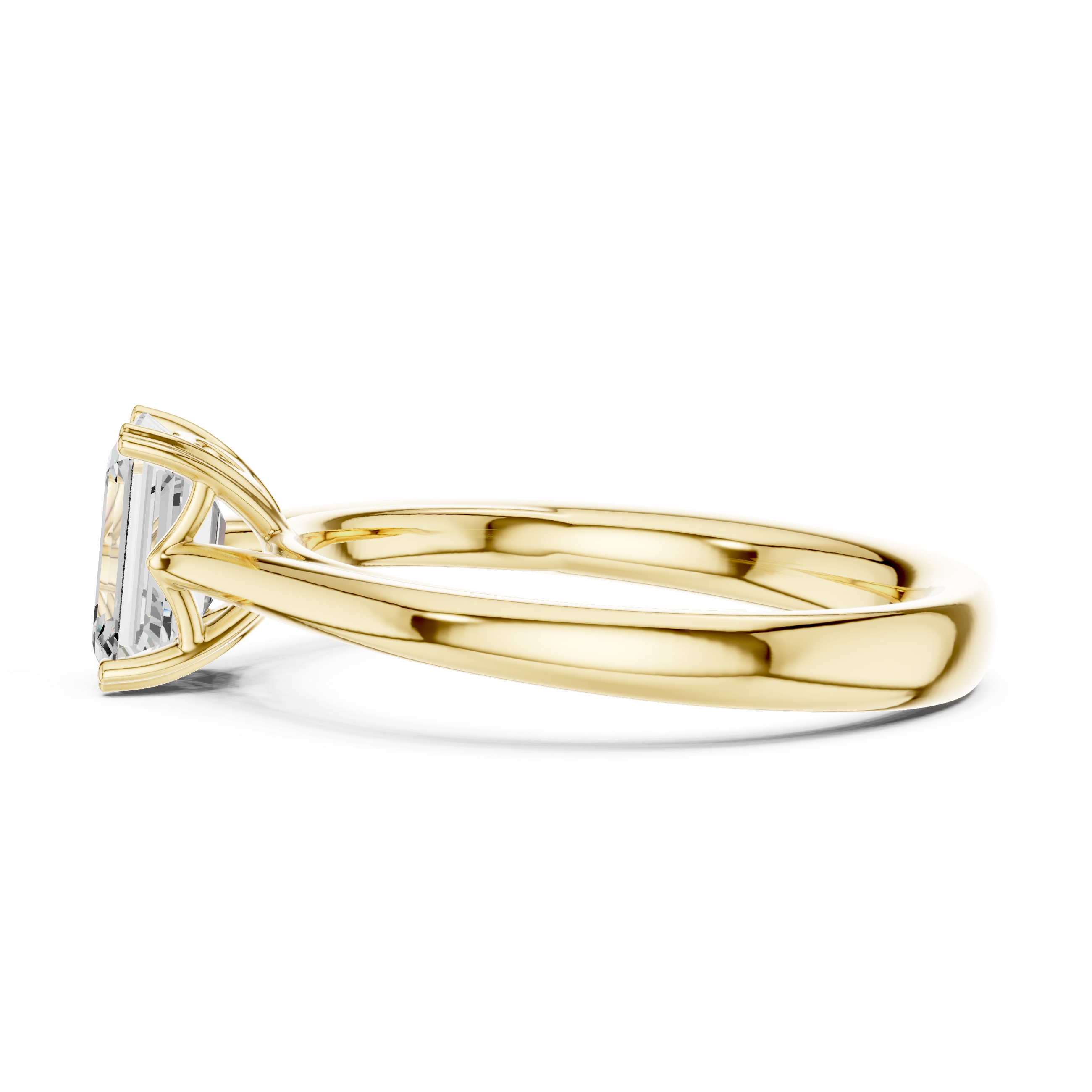 Emerald Cut Solitaire Engagement Ring 0.97 CT