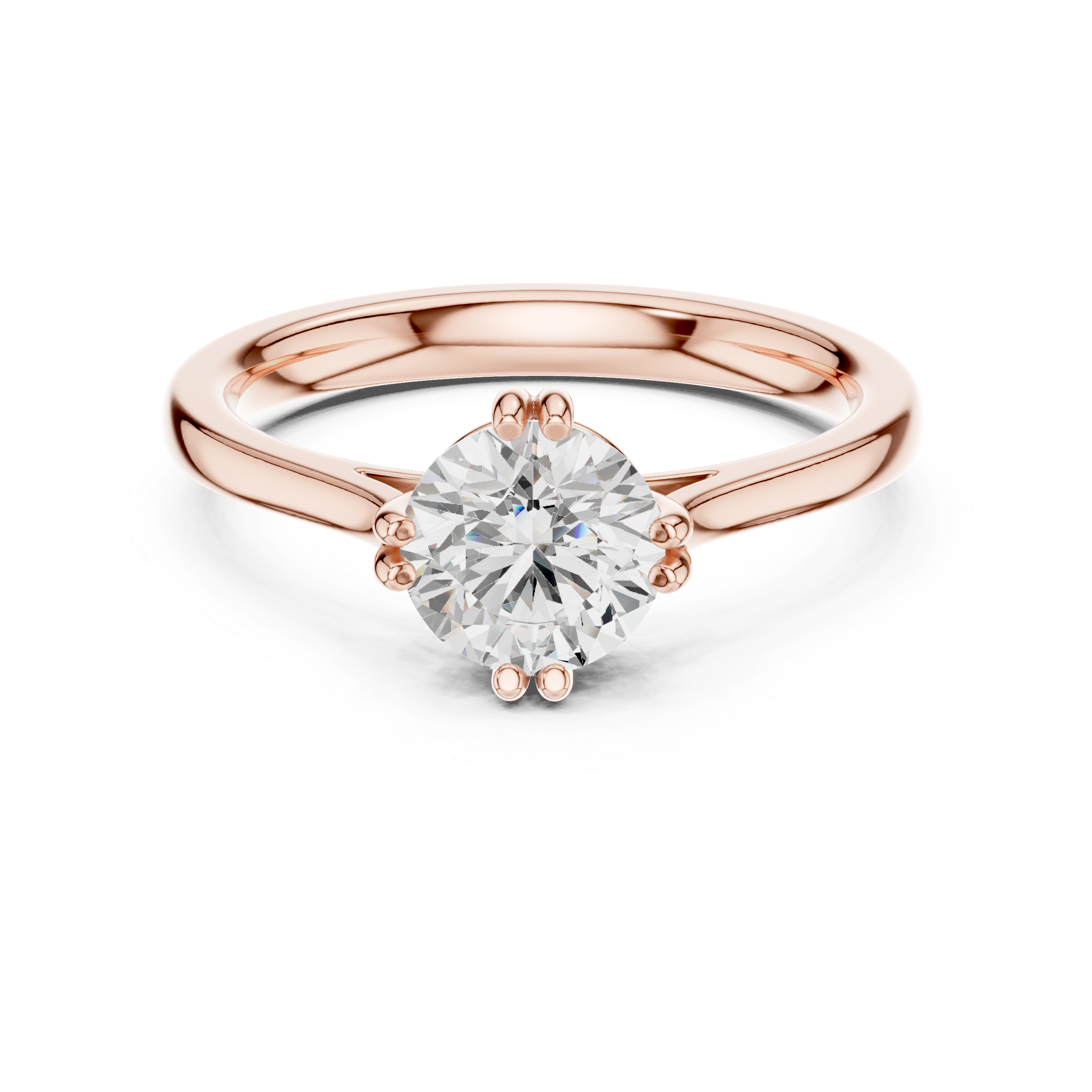 Classic Six Prong Solitaire Engagement Ring 1 CT