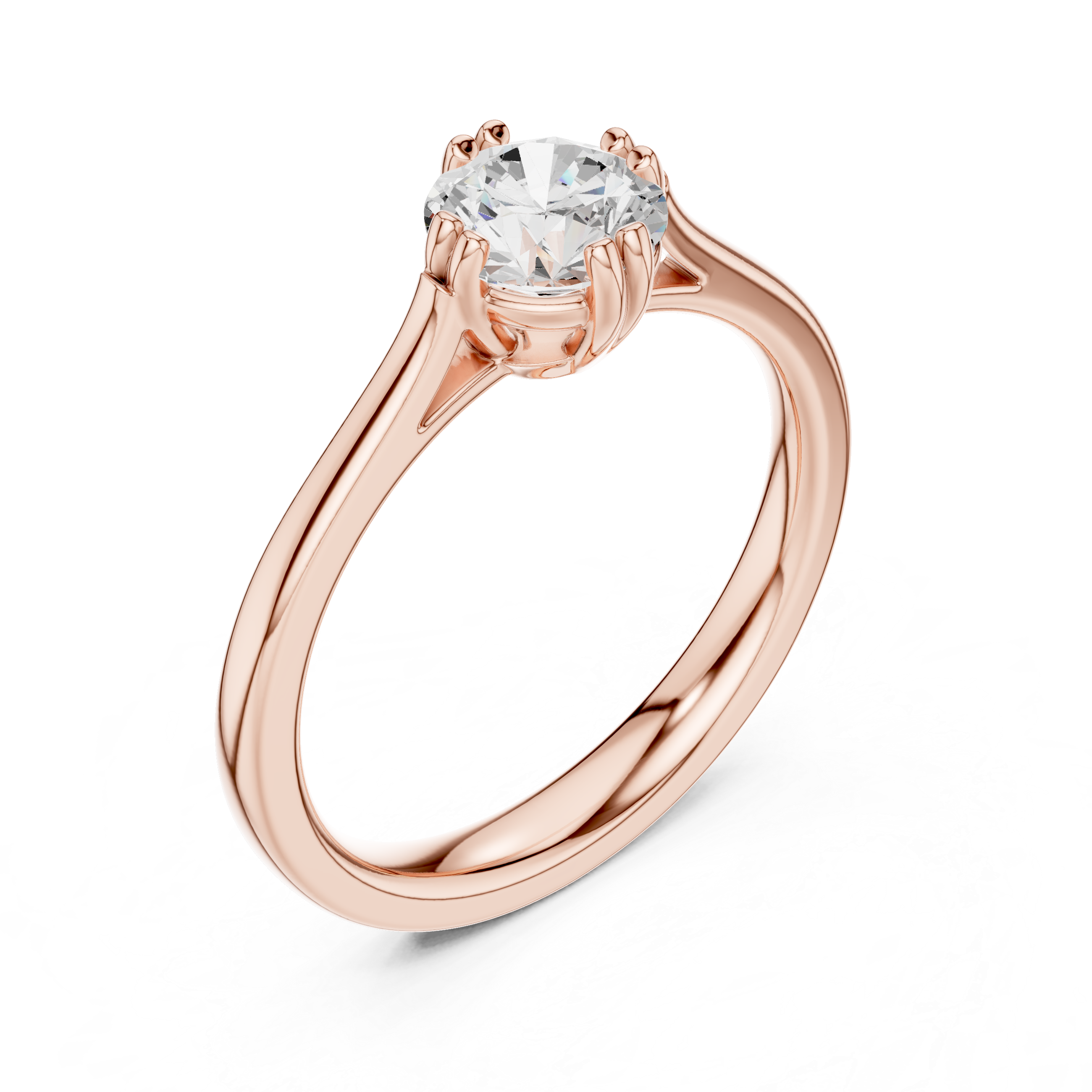 Classic Six Prong Solitaire Engagement Ring 0.85 CT